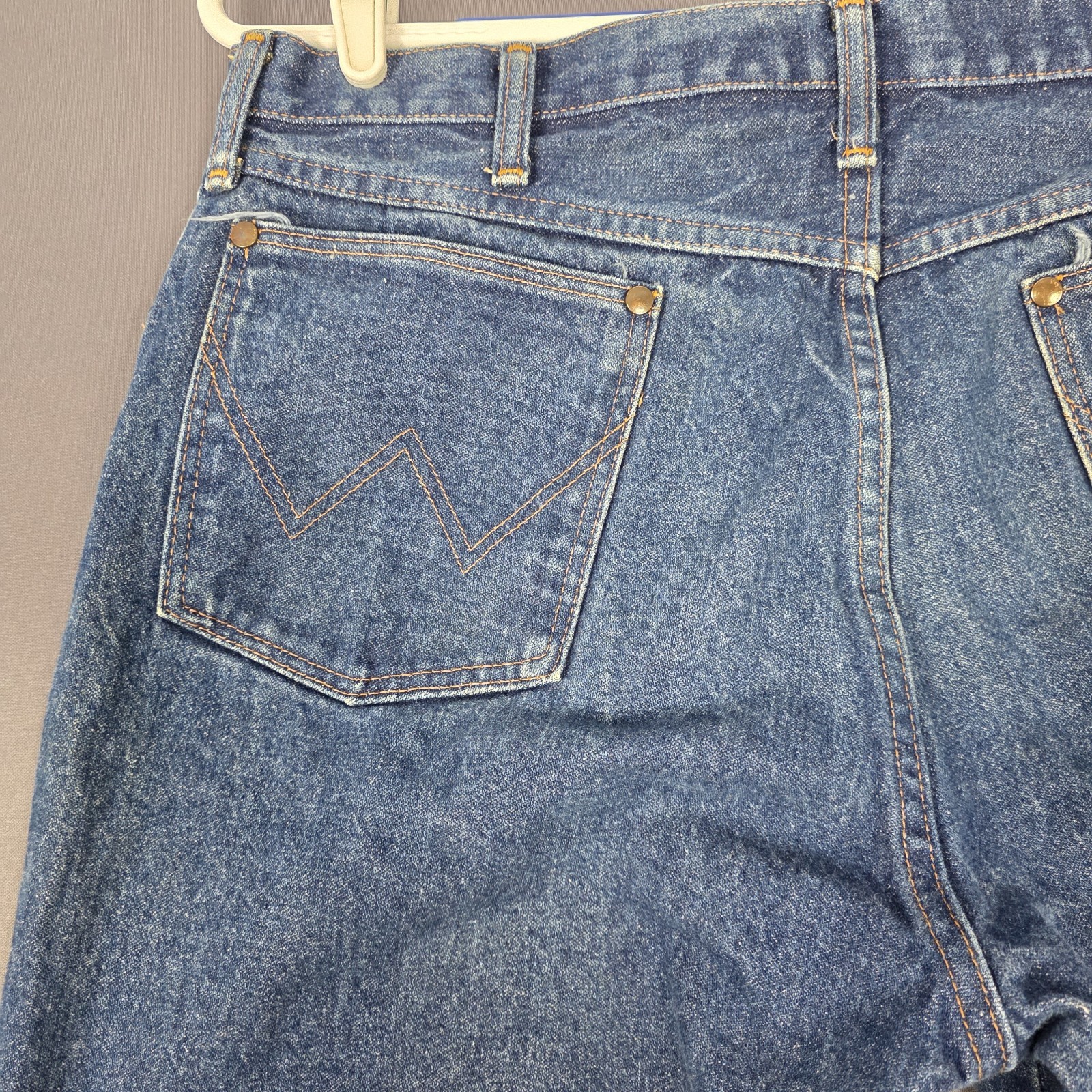Wrangler 13MWZ Cowboy Cut Jeans 38×34 Made USA Vintage Blue Denim Western Work