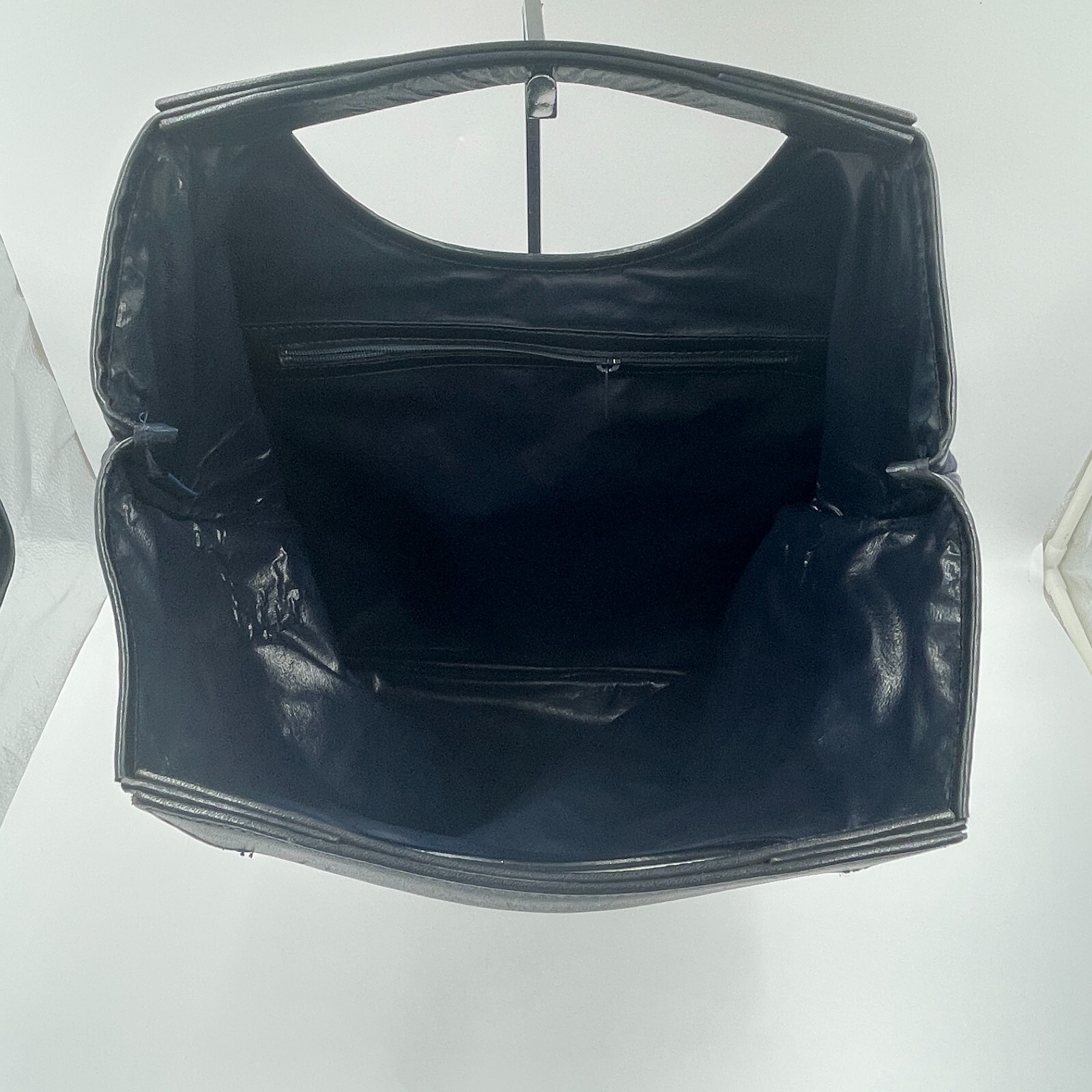 CELINE C Macadam Canvas Hand Bag Navy Auth Japan Vintage 714