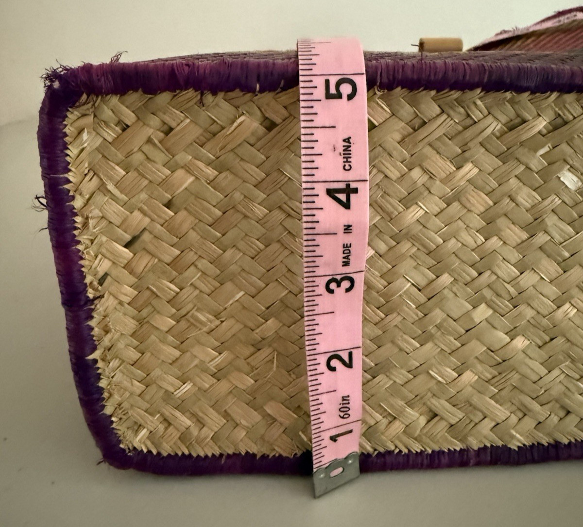 Handwoven Multicolor Stripe Straw Handbag Purse 11.5x11x5 Inches Summer Tote