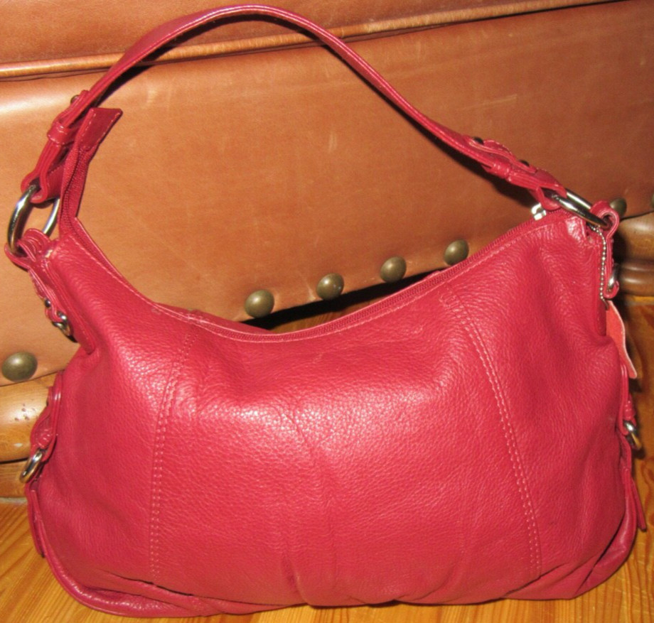 Great American Leather Wine Hand/Shoulder Bag Good Preowned