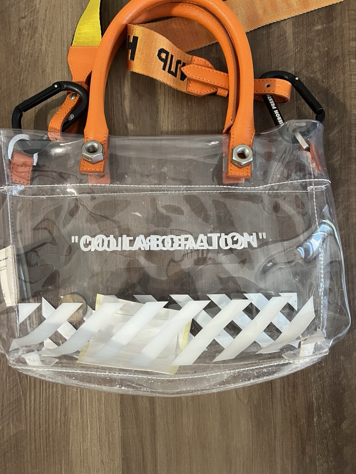 Off-White X Heron Preston “Collaboration” PVC Handle Handbag