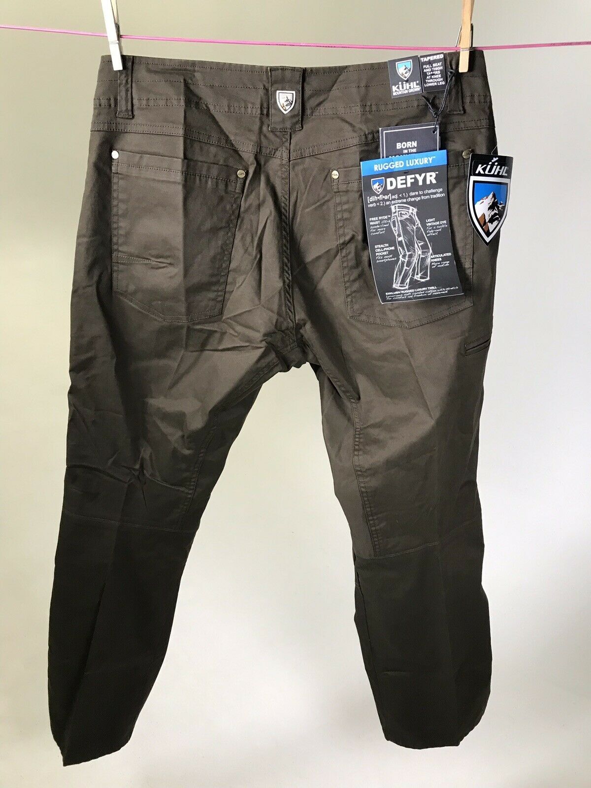 Kuhl Defyr Men’s Pants Sizes 35, 36, 38, 40, 42 x 30 – Espresso/Raven – NEW