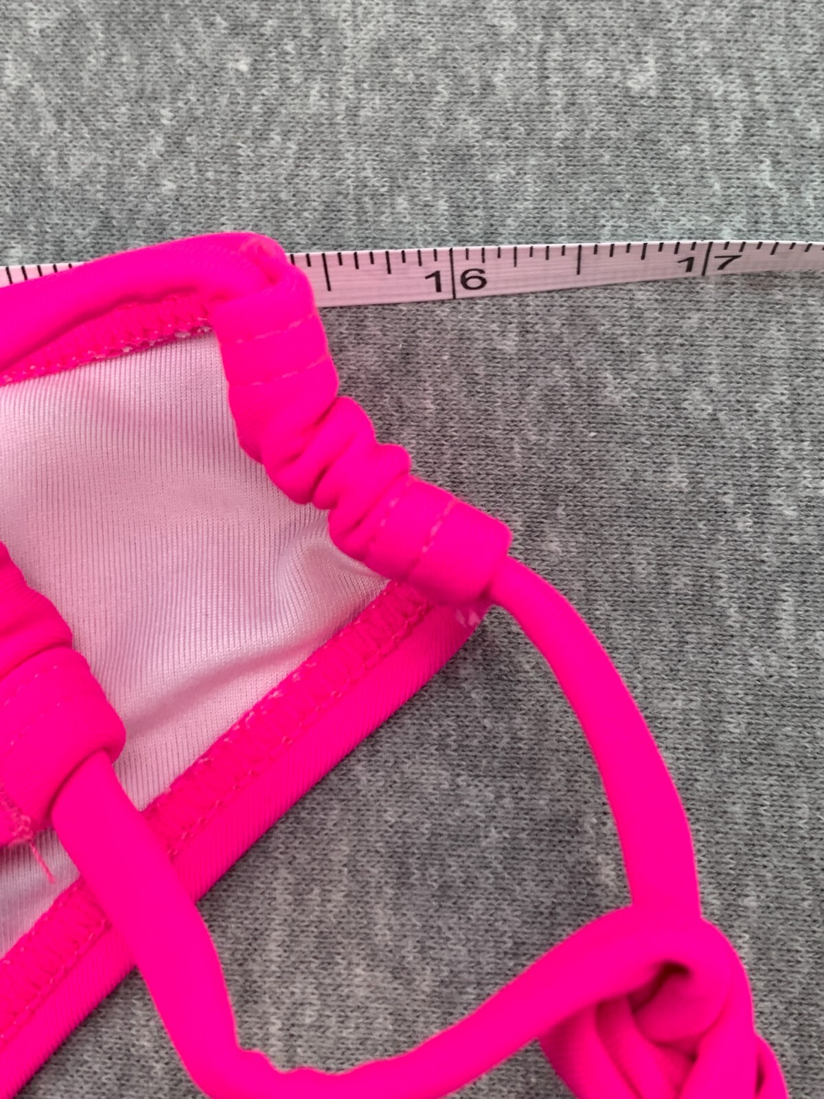 Zmart Lined String Bikini Tankini Swimsuit Bottom Womens size XL Bright Pink Tie