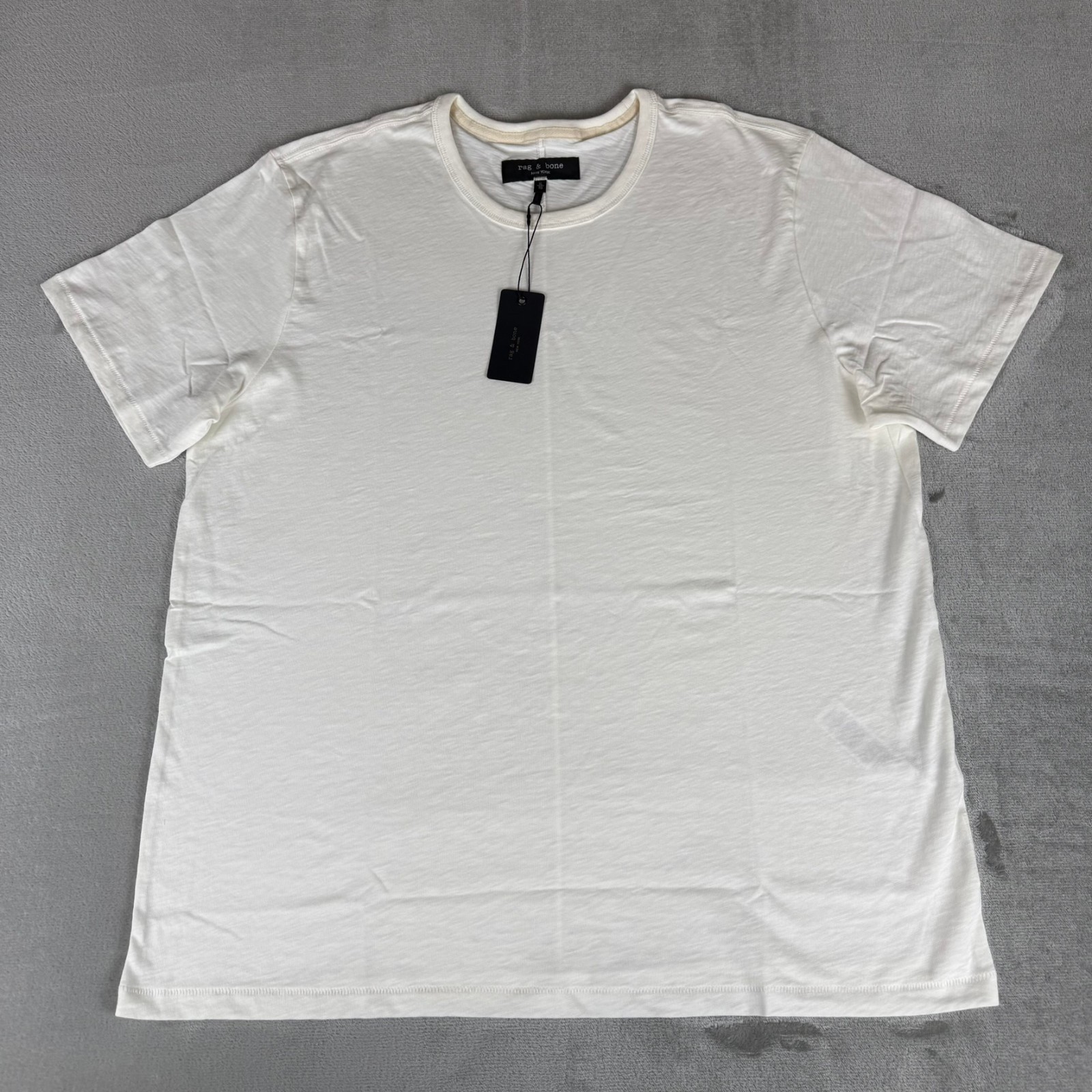 Rag & Bone Classic Lightweight Slub Jersey Tee T-Shirt Mens XL White $98 New NWT