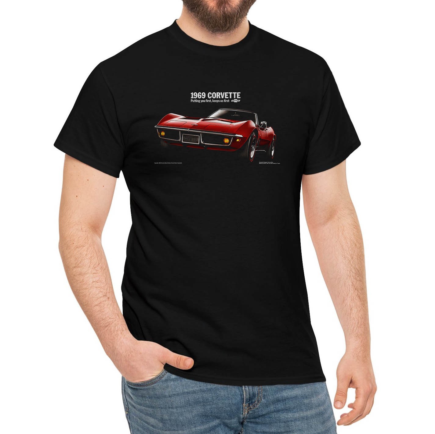 1969 Chevrolet Corvette Stingray Red C3 Corvette Retro T-Shirt