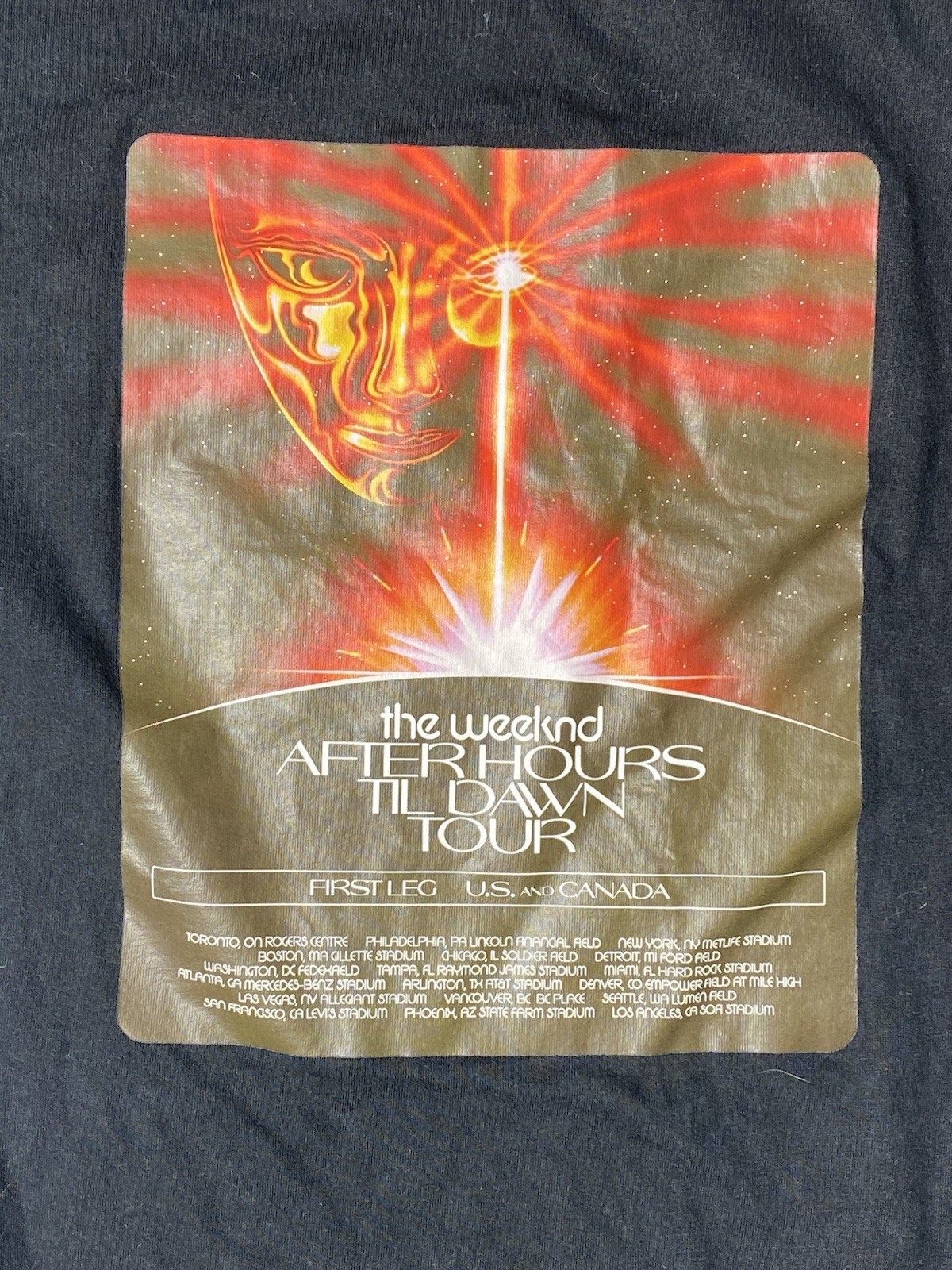 The Weekend T Shirt Adult M Black After Hours Till Dawn Graphic Double Sided