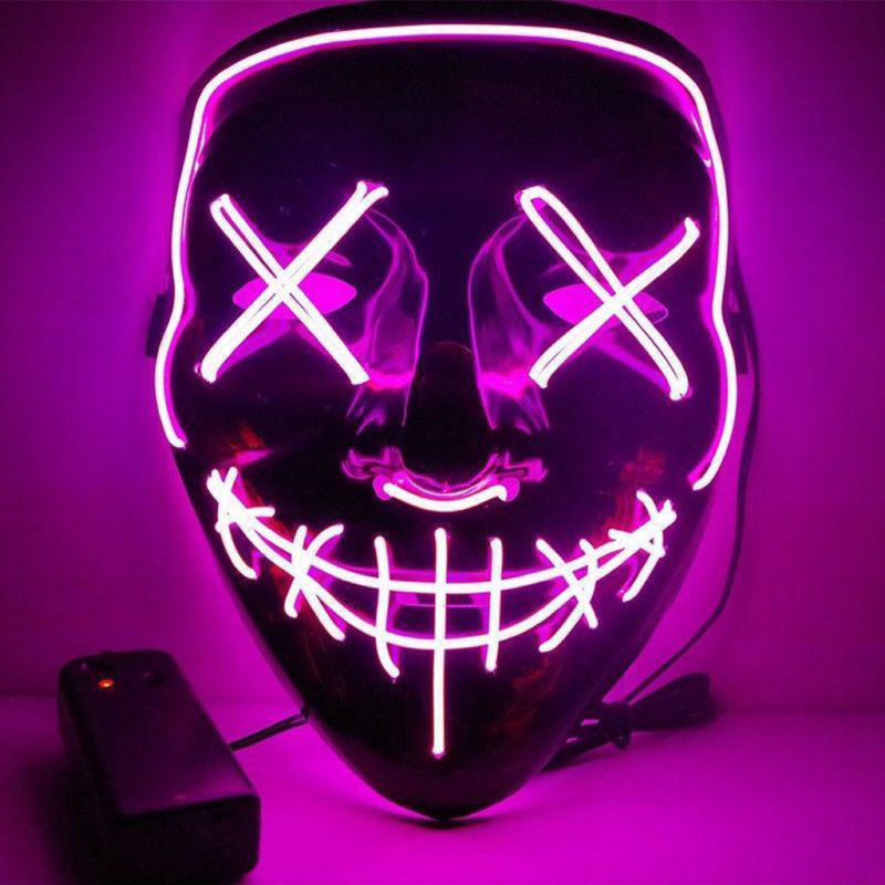 Purge Rave Party Light Up Stitches Scary LED Mask Costume Cosplay Halloween EDC
