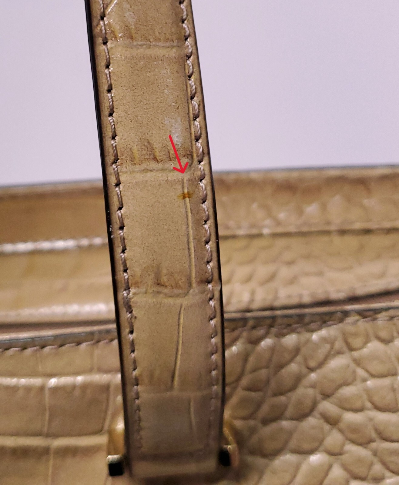 Kate Spade Work Chic Brantley Croc Embossed Leather Tote Dusty Rose NWD $548