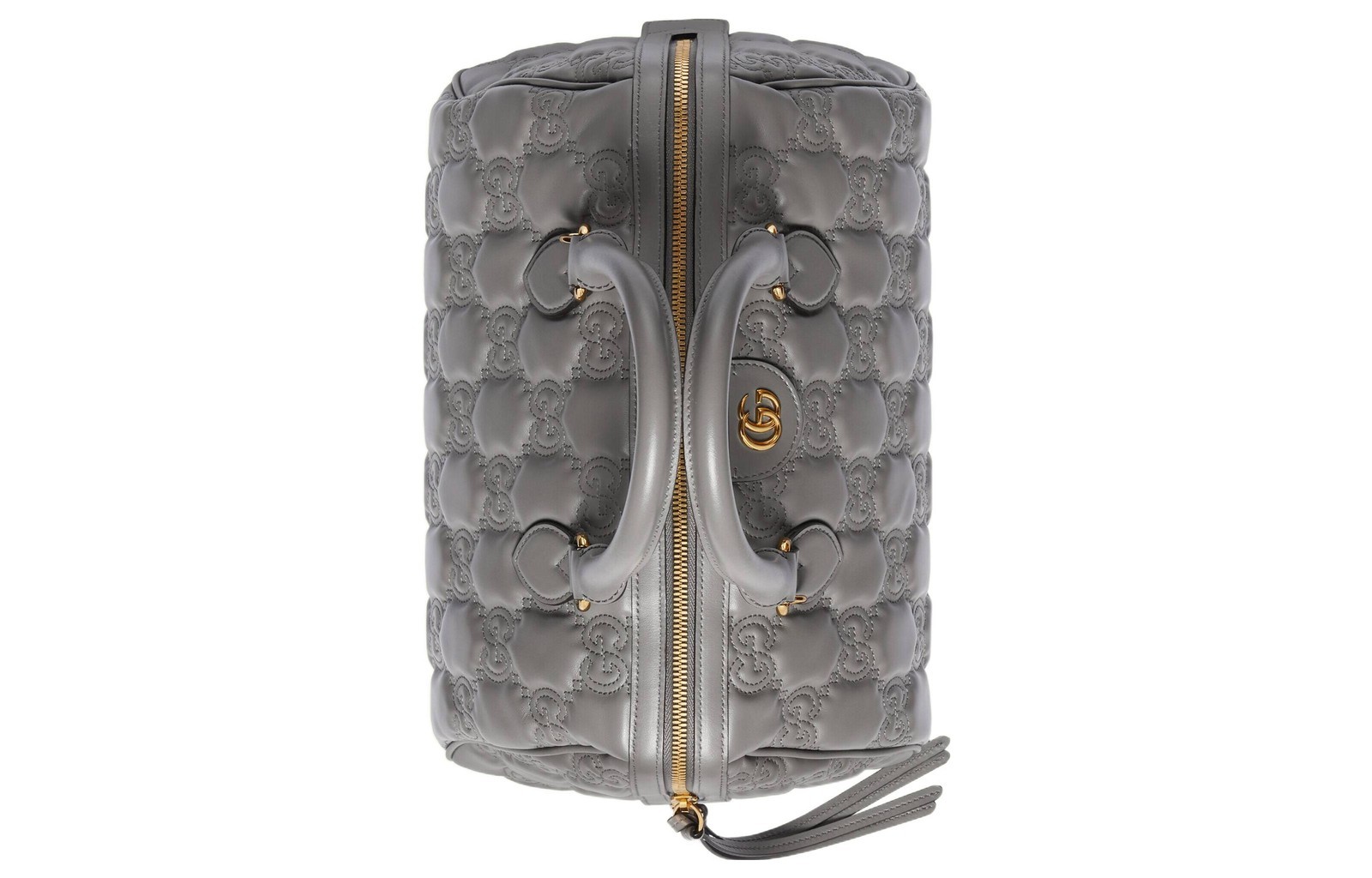 GUCCI Quilted Leather Shoulder Bag Crossbody Bag Women’s Gray12×7.5×8.6in