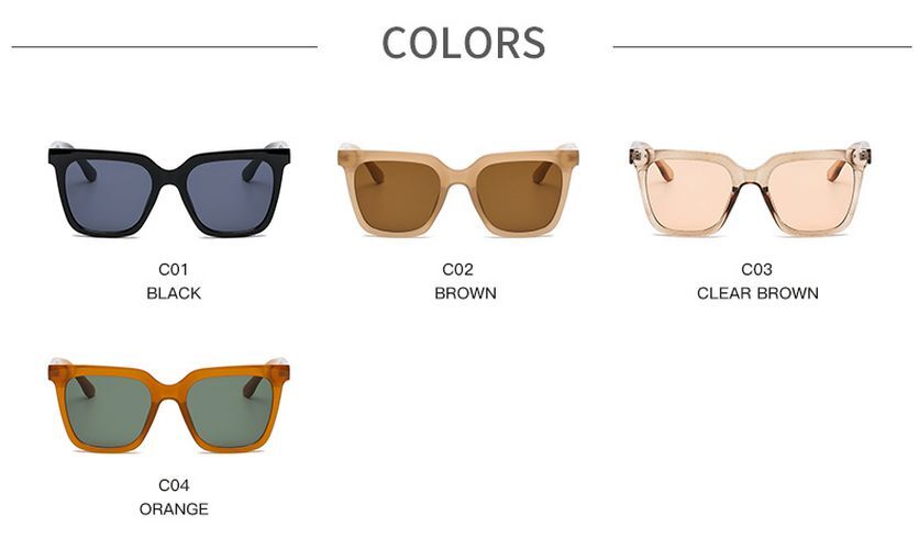 Retro Cateye Square Sunglasses – Plastic Frame Polycarbonate Gradient Lenses