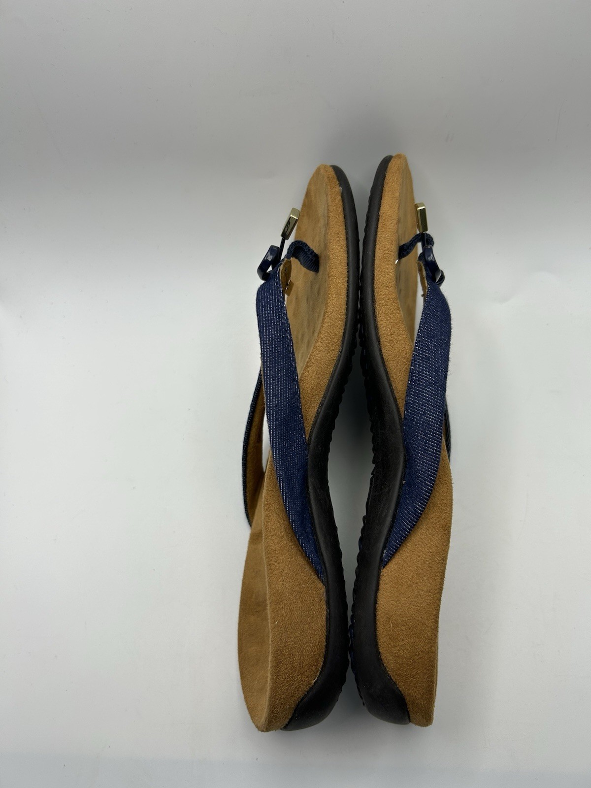 Vionic Bella II Women’s Sandals Denim Strap Bow Ortho Flip Flops Size US 6