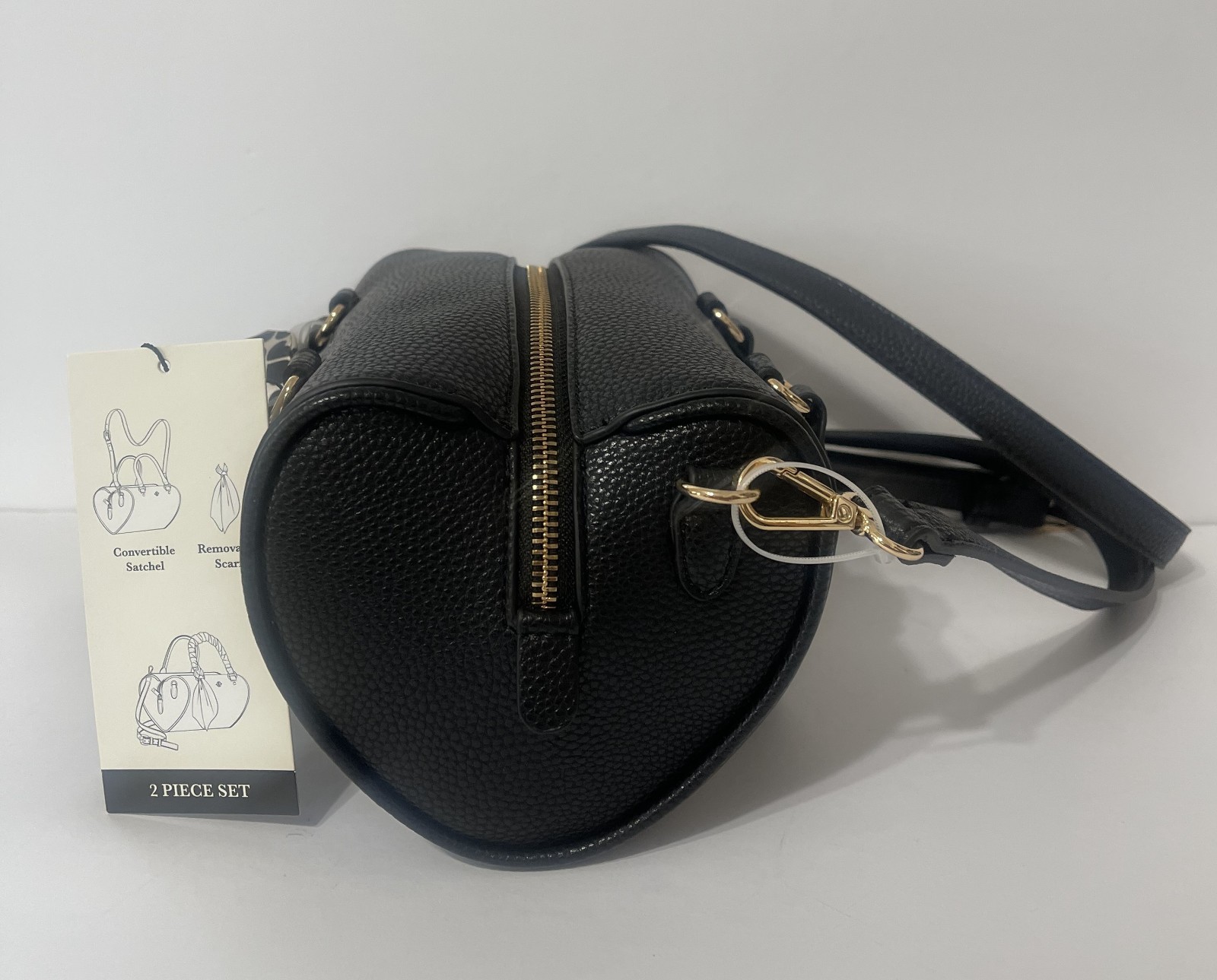 Nanette Lepore Heart Pattern Scarf Heart Shaped Colette Satchel Crossbody Purse