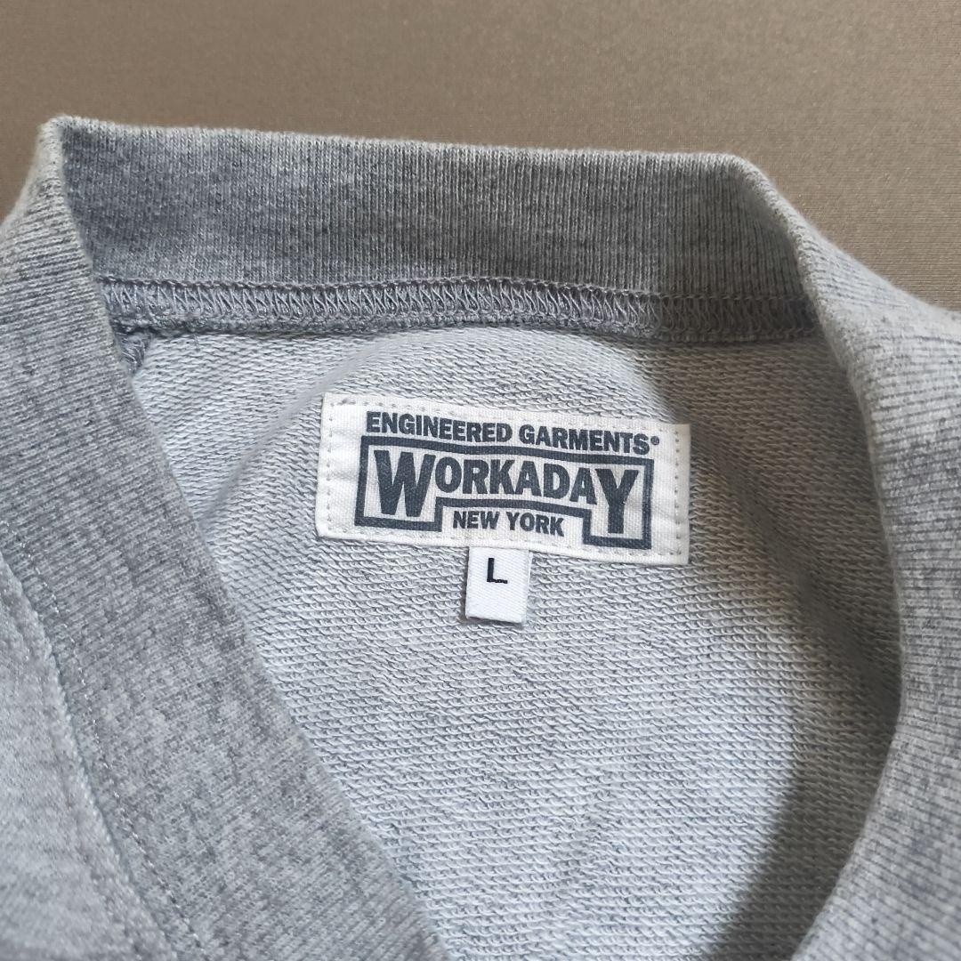 ENGINEERED GARMENTS WORKADAY Short Sleeve Crew Cotton French Terry L H.Grey F/S