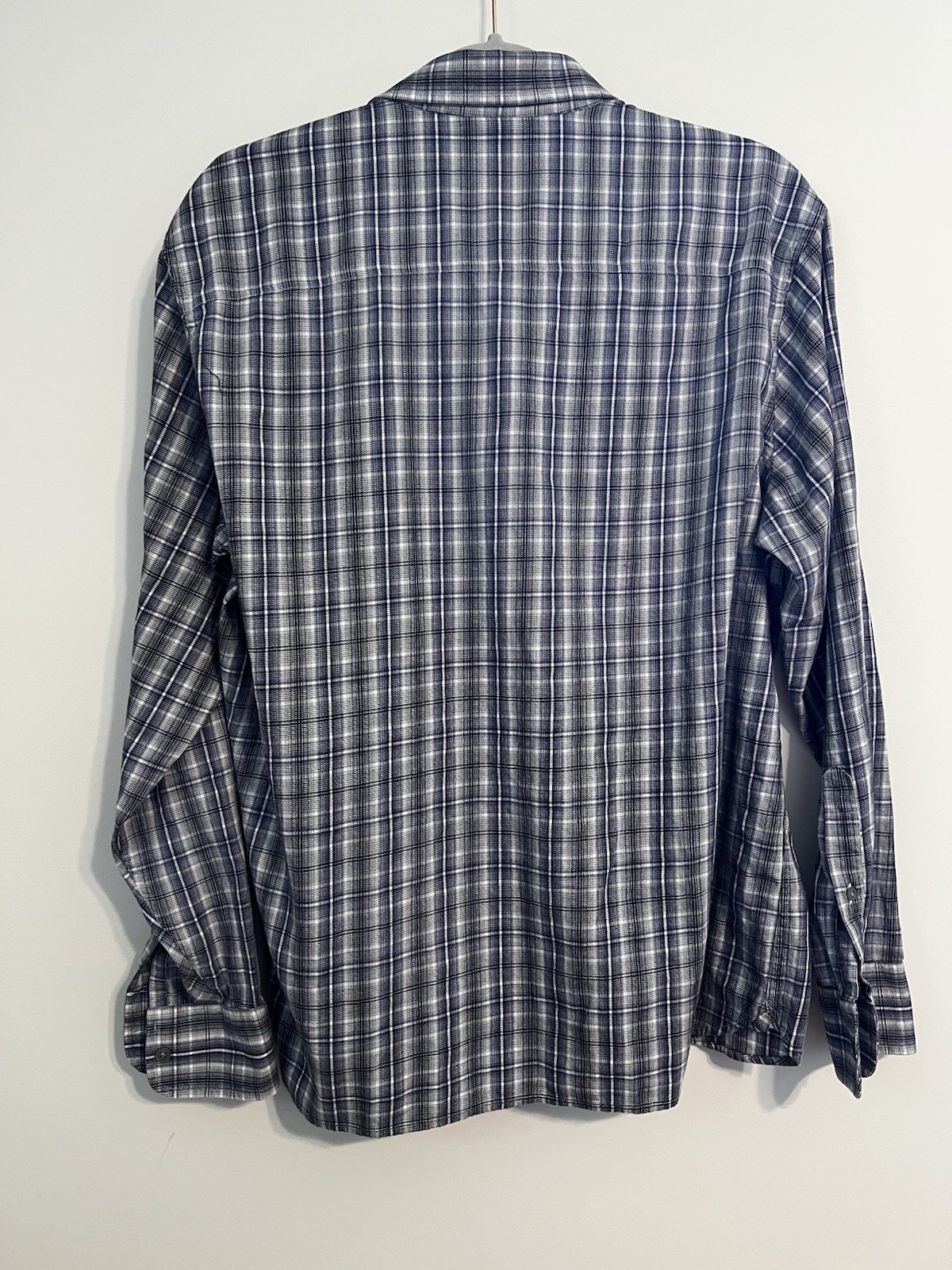 Fish Hippie Solace Collection Blue Plaid Button Down Shirt Size L