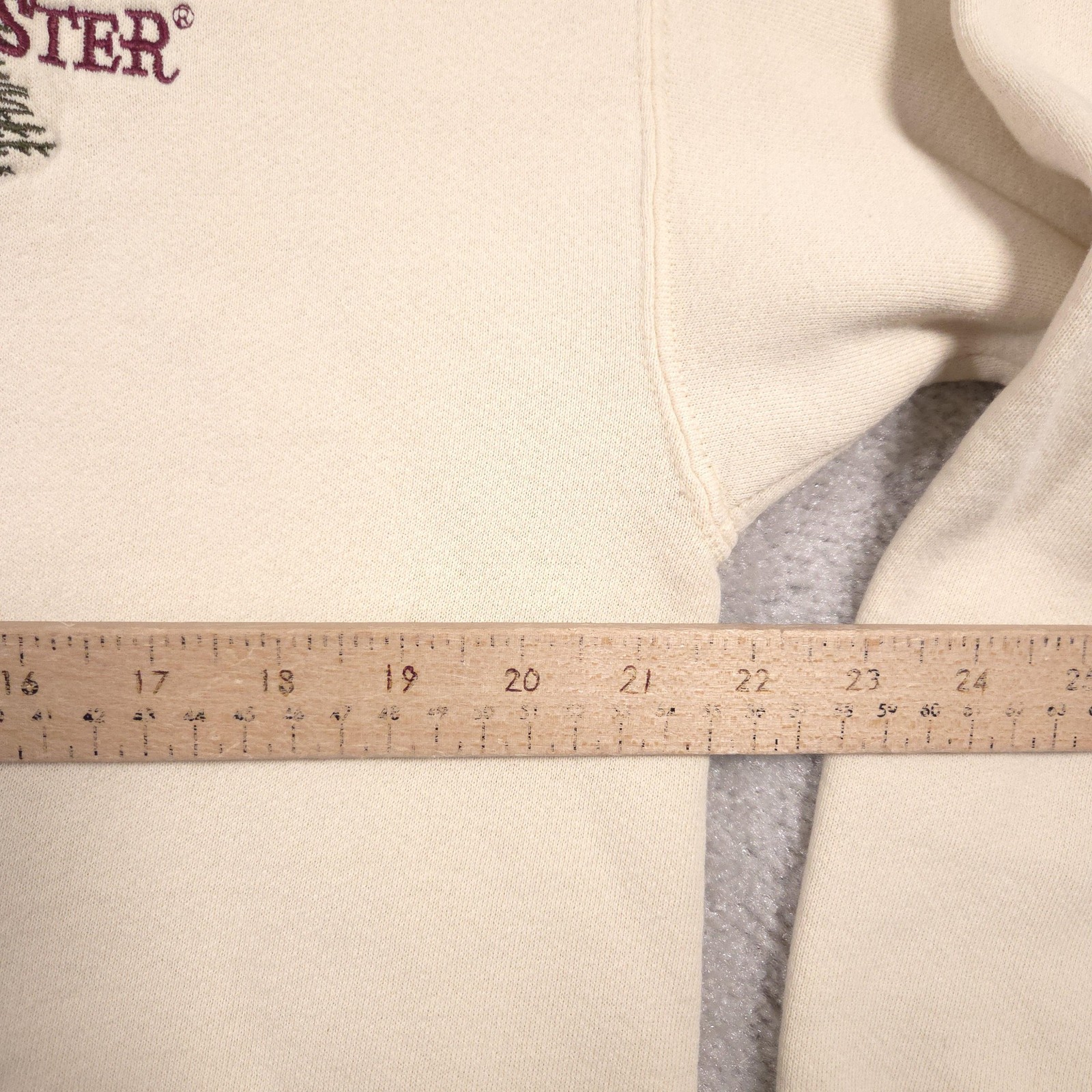 Fieldmaster Sweatshirt Mens Large Beige Pullover Fleece Crewneck Made USA 90s