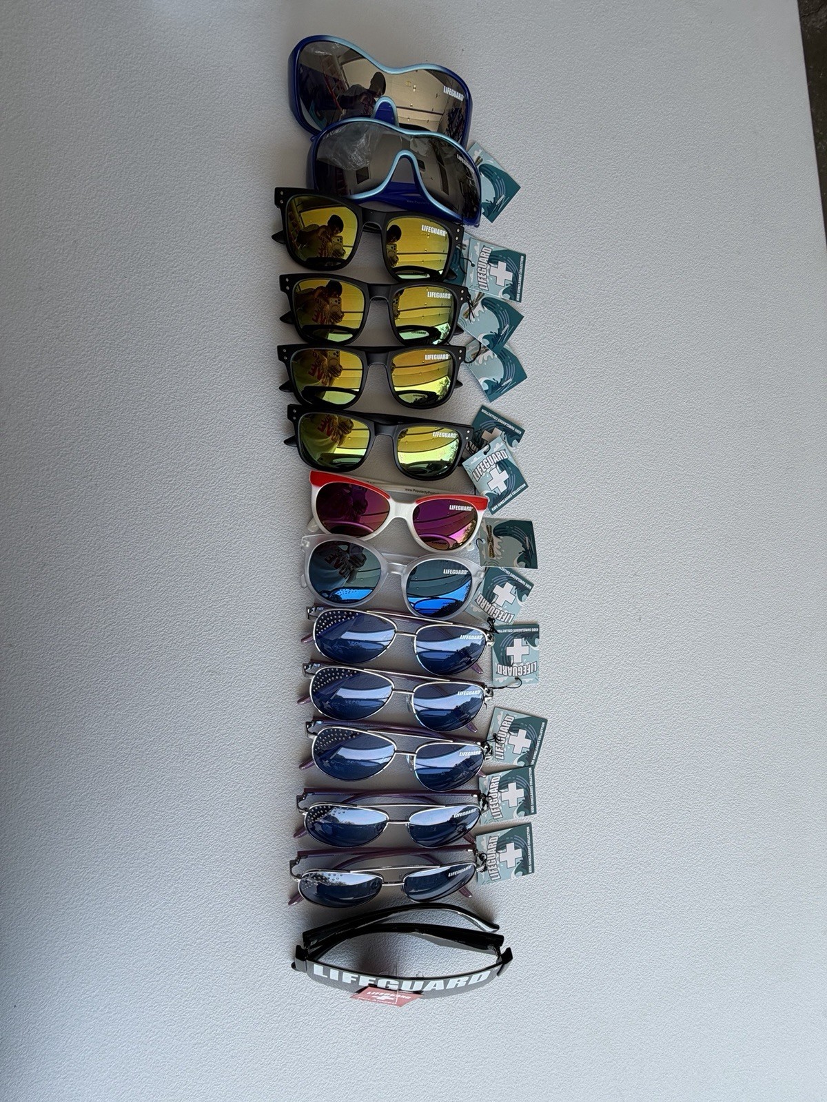 Lifeguard Polarized Sunglasses 14-Pair Lot Bundle – Assorted Styles & Colors
