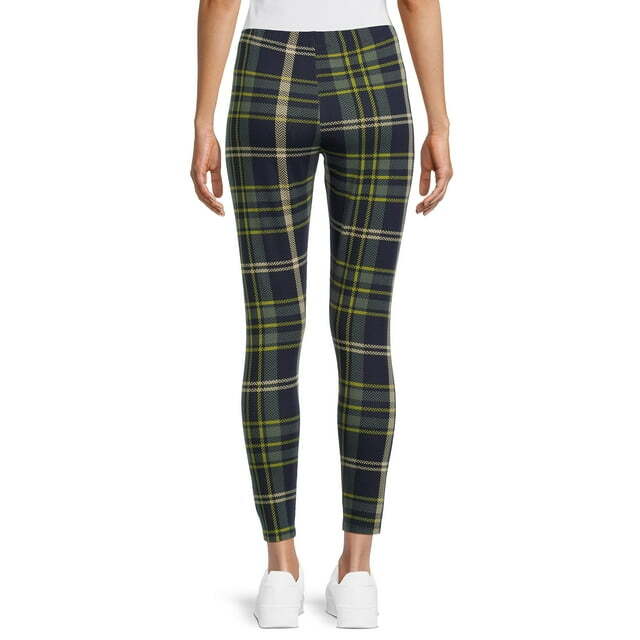 No Boundaries Juniors Ankle Leggings, Size L (11-13) Plaid