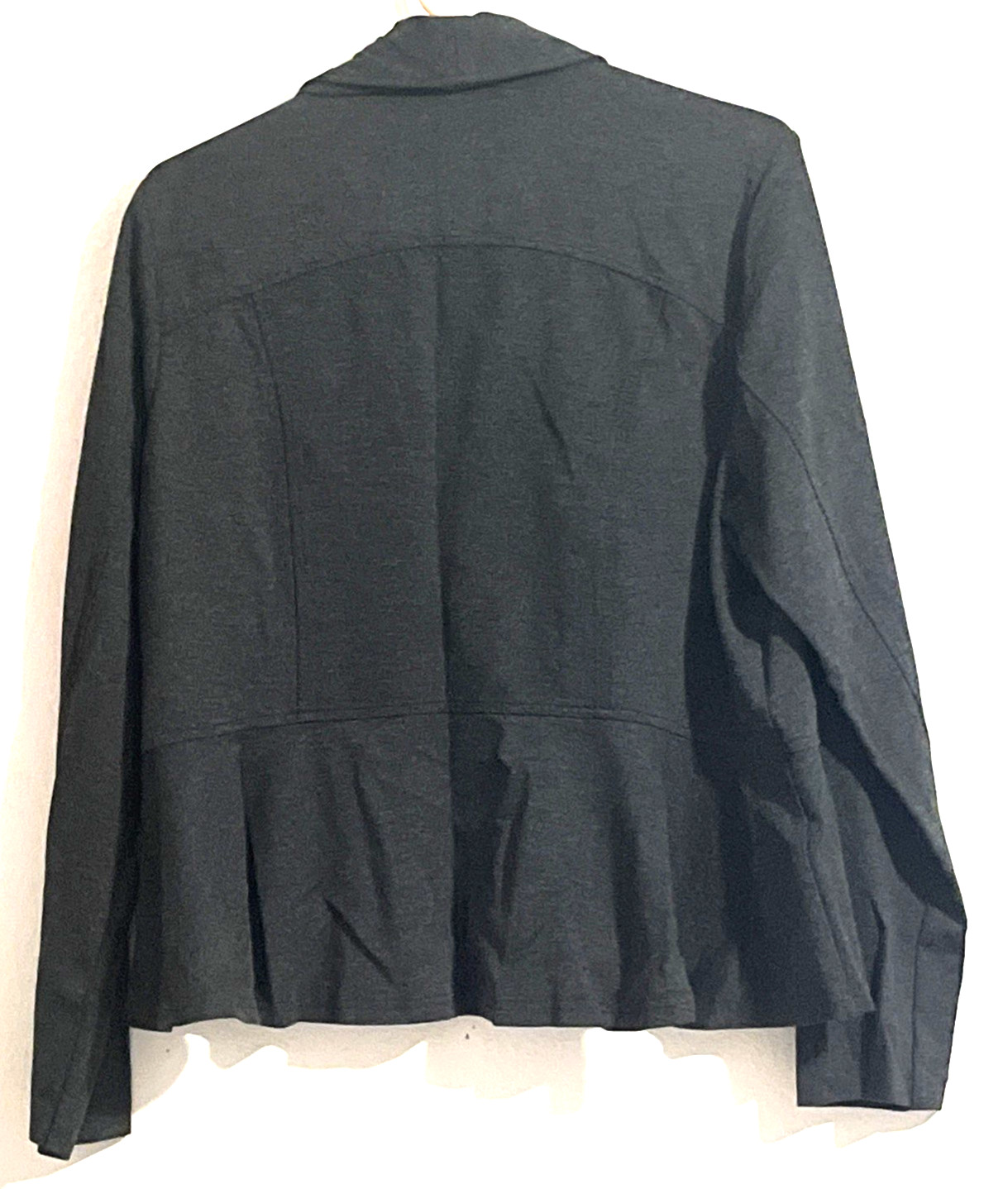 Torrid Open Blazer Size 2 Charcoal Gray 100% Cotton Open No Closure Office Event