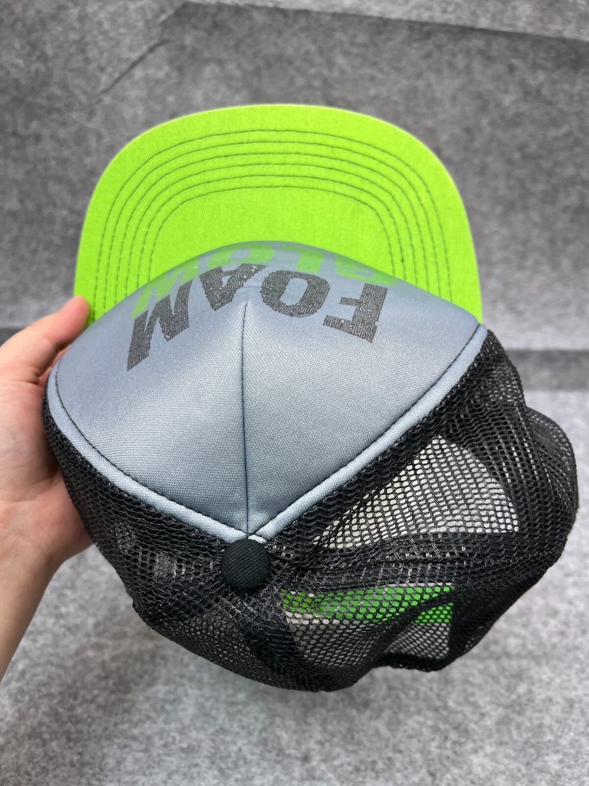 Foam Glow 5K Hat Cap Snap Back Adult One Size Green Polyester Blend Trucker