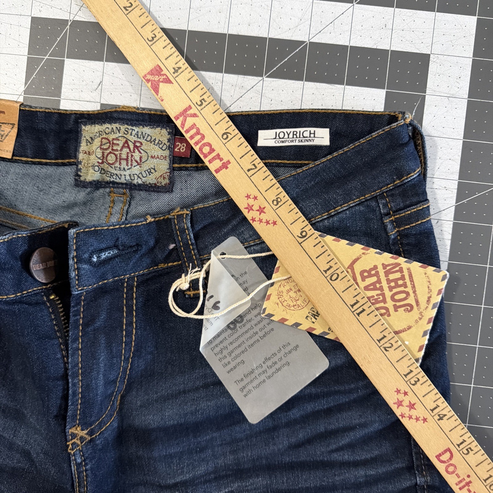 Dear John JoyRich Jeans Size 28 Dark Blue Fade Comfort Skinny Stretch – New