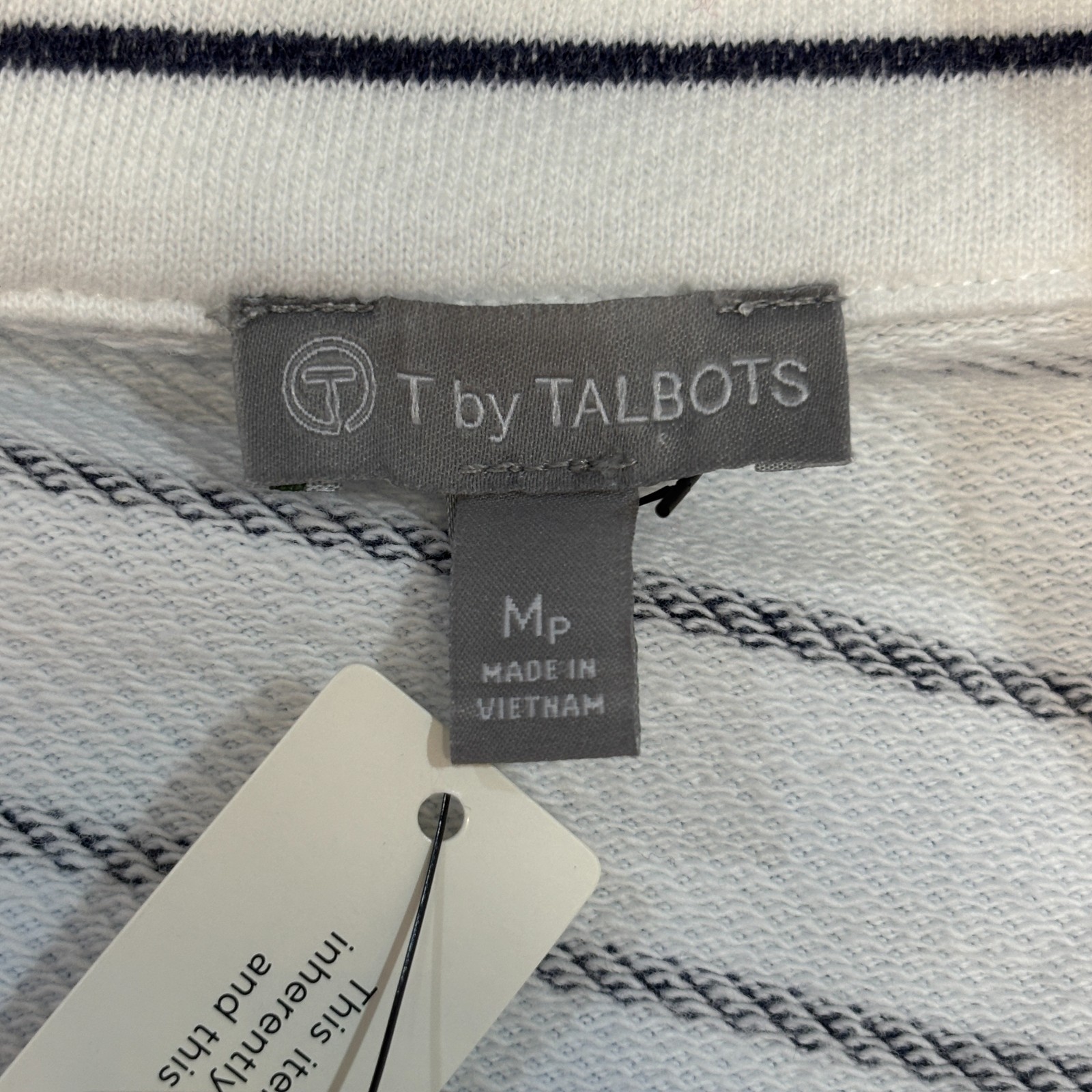 T by Talbots Women 1/4 Zip Pullover Top Sweater Size MP Medium Petite C121 -16
