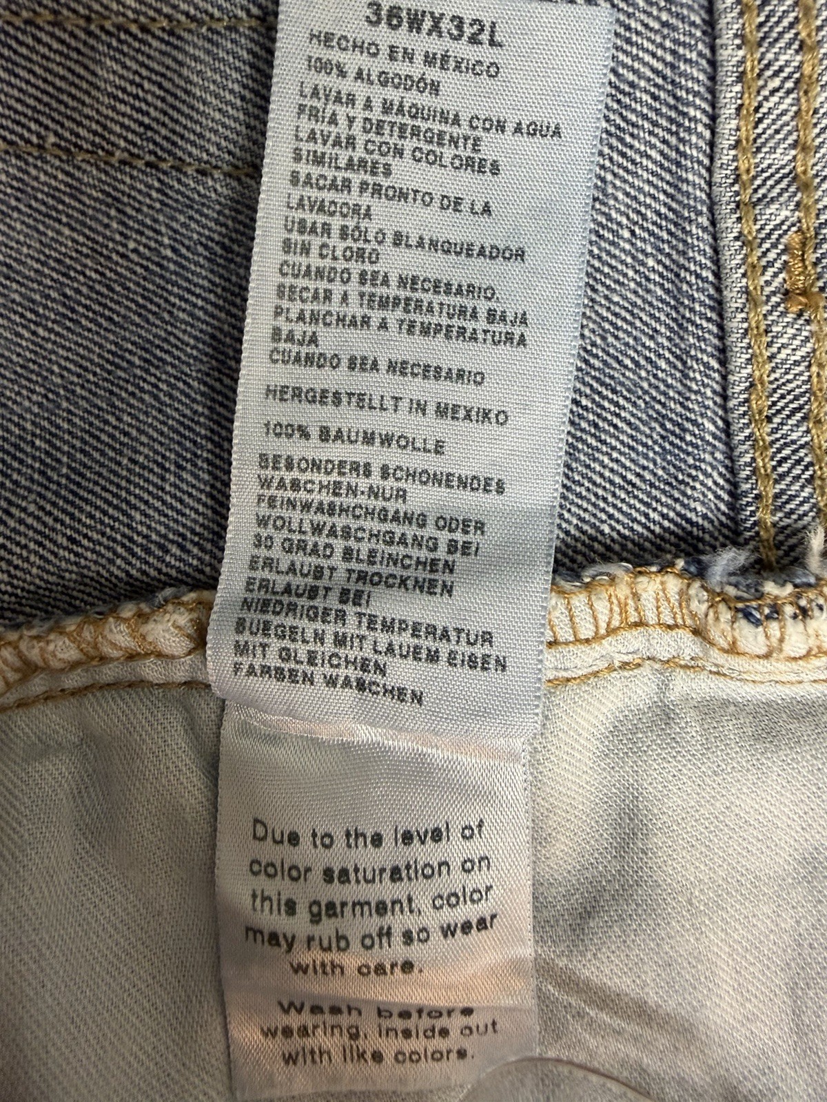 Nautica Men’s Relaxed Fit Straight Leg Jeans Size 36×32, Light Wash
