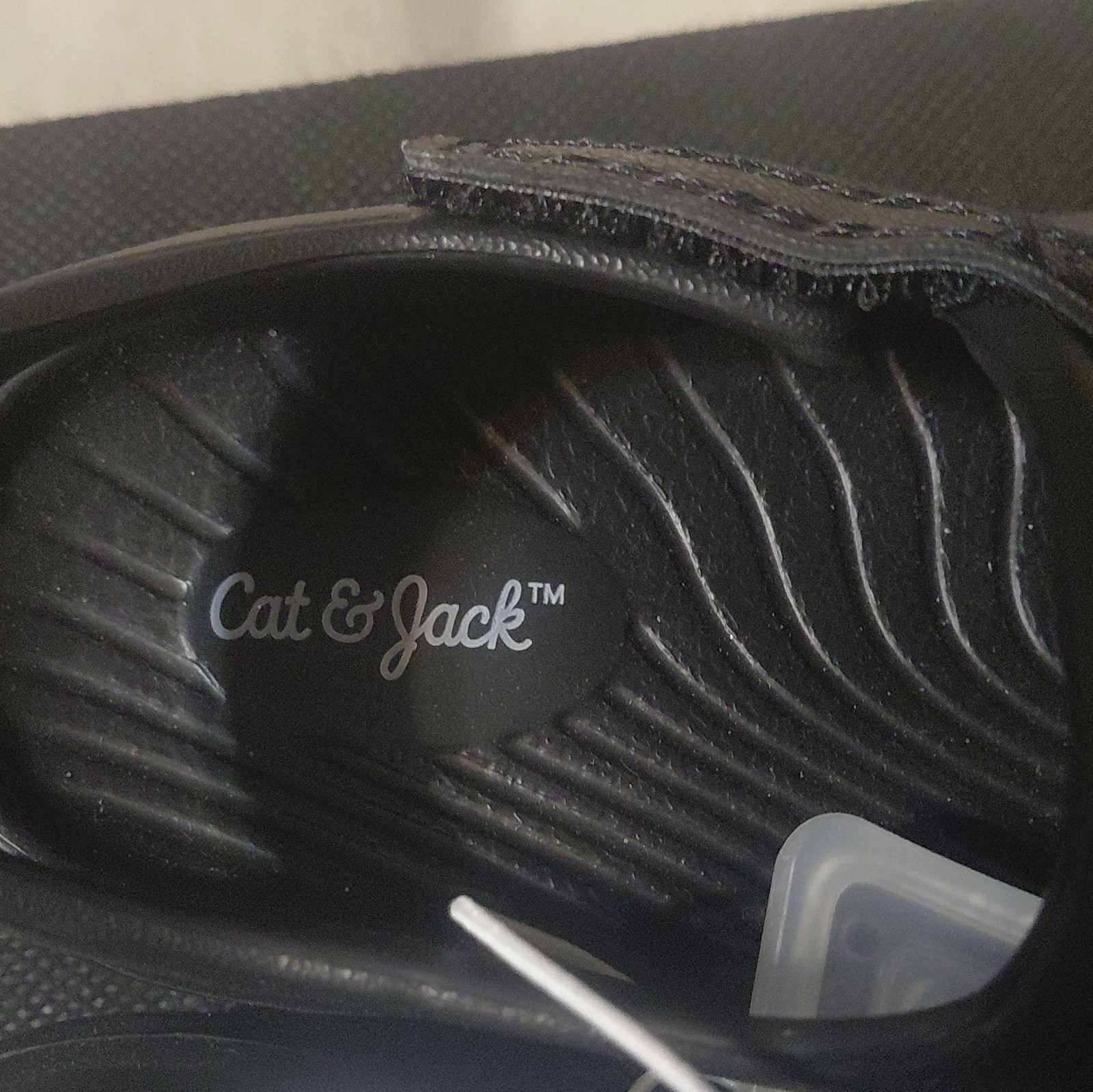 Cat & Jack Unisex Kids Black Clog Sandals Size 8 Hook & Loop Strap