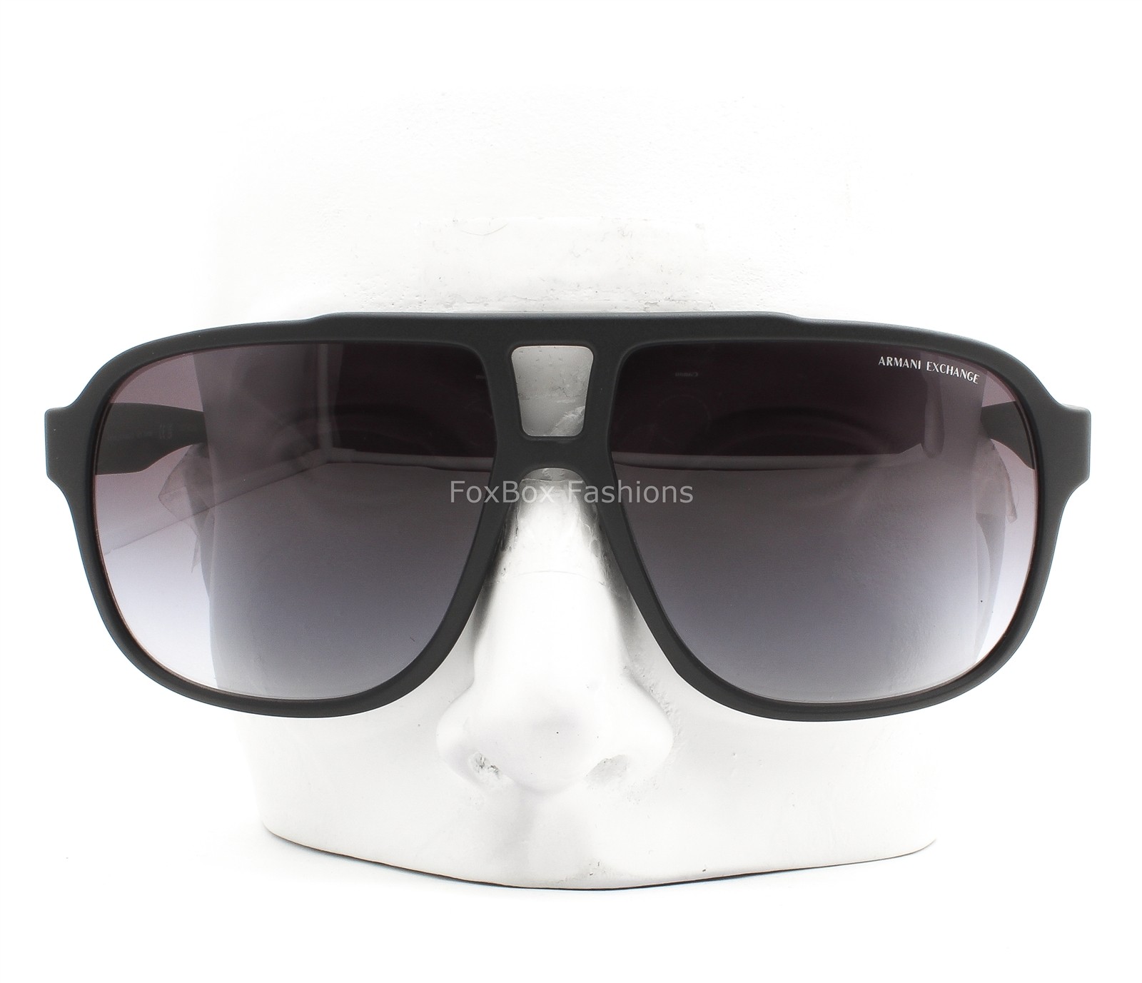Armani Exchange Sunglasses Matte Black Gray Gradient AX 4104S 80788G with Pouch