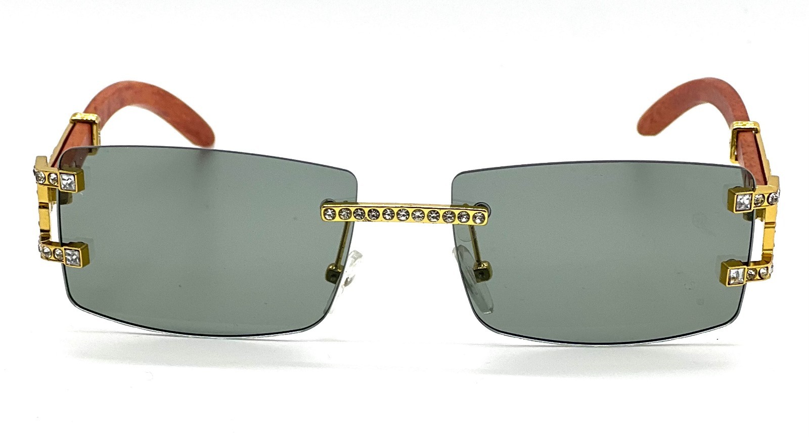 Hip Hop Sunglasses Men Designer Rimless Bling Diamond Shades Classic Rapper New