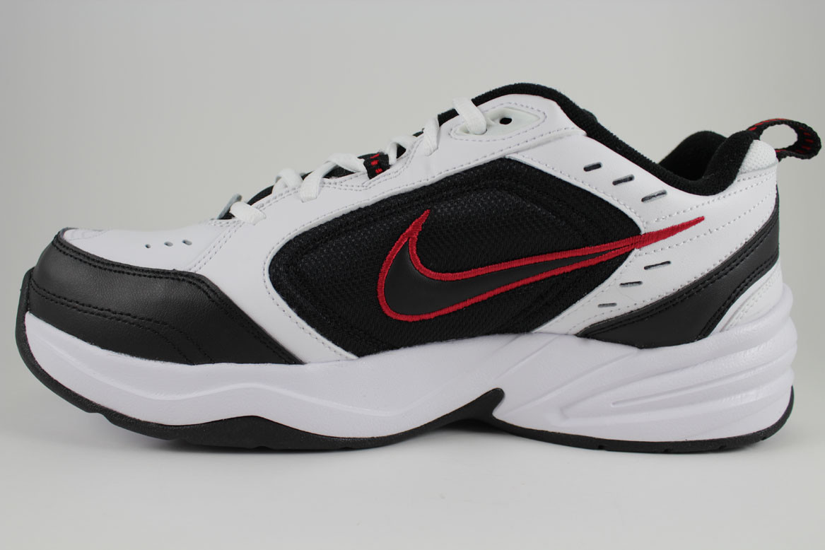 NIKE AIR MONARCH IV 4 EXTRA WIDE 4E EEEE WHITE/BLACK/RED CROSS TRAINER MEN SIZES