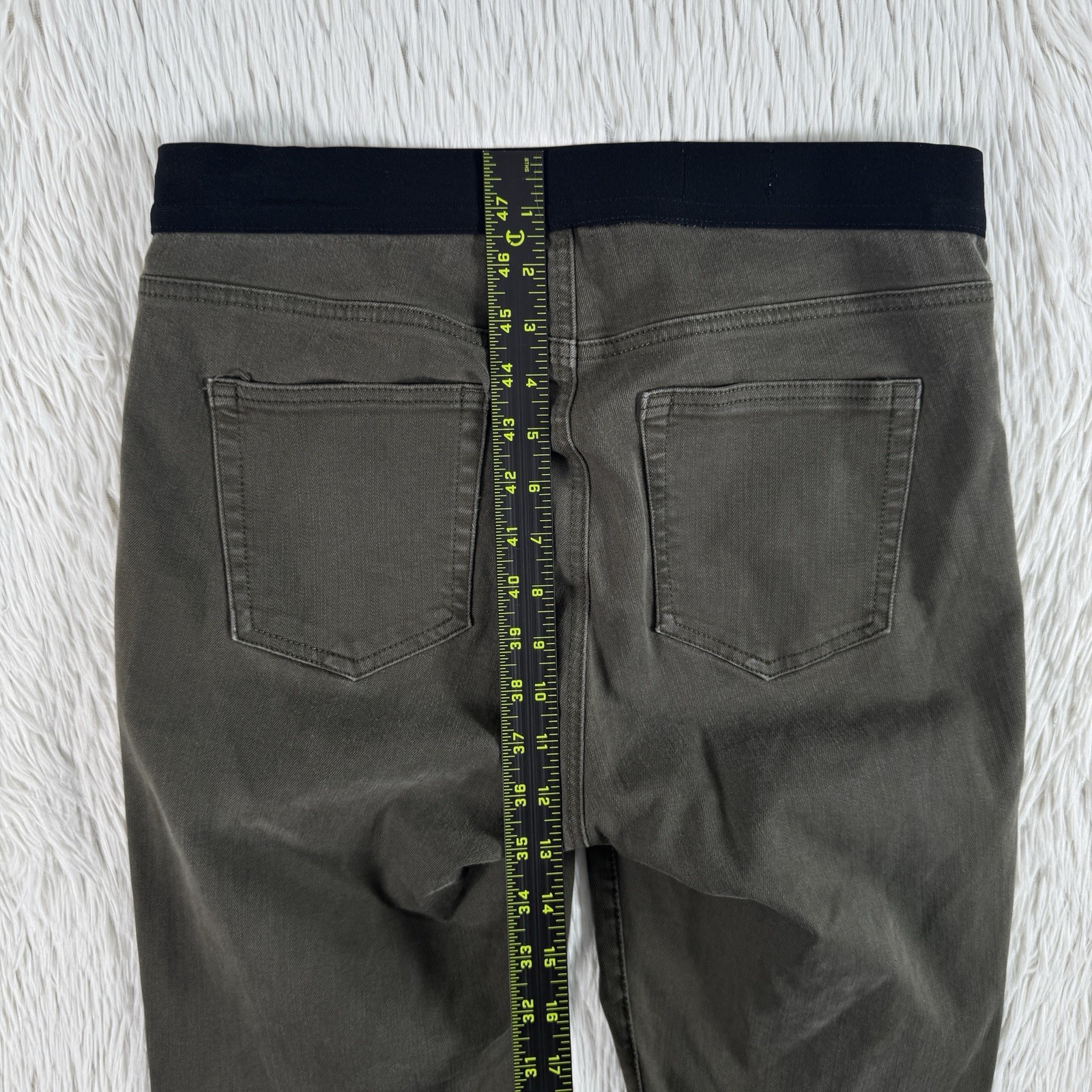 Gap 1969 Olive Green Resolution High-Rise Pull-On Legging Denim Jeans Women’s 30