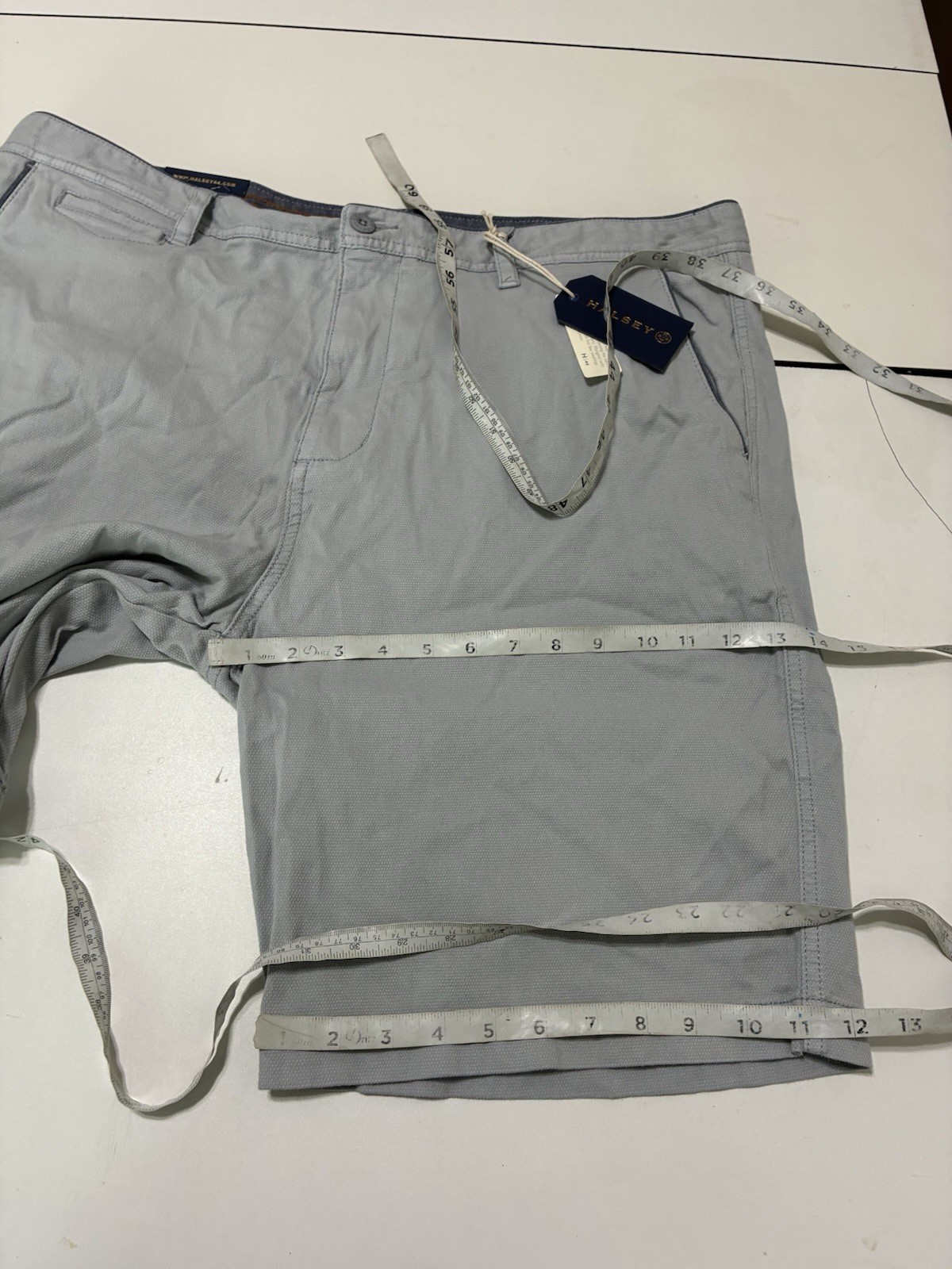 Halsey 44 Sport Shorts 42 Blu Slate Theodore Honey Comb Stretch Chino 10″ Inseam