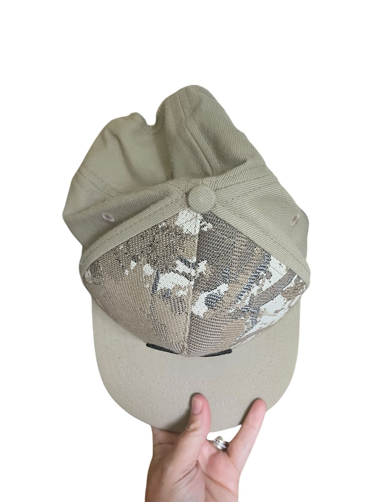 NWT Flipside Hats Eco Ball Cap Rainbow Tree Patch Made USA Snapback Camo Tan OS