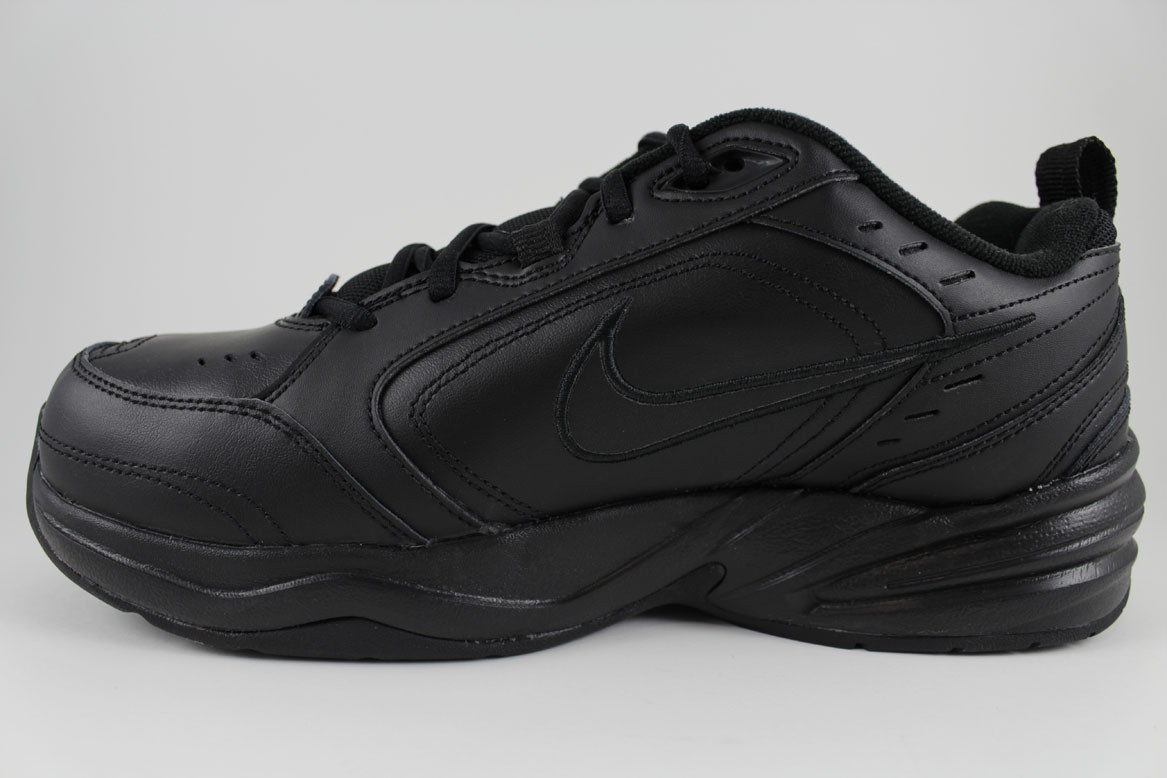 NIKE AIR MONARCH IV 4 EXTRA WIDE 4E EEEE TRIPLE BLACK MONO CROSS TRAINER MENS SZ