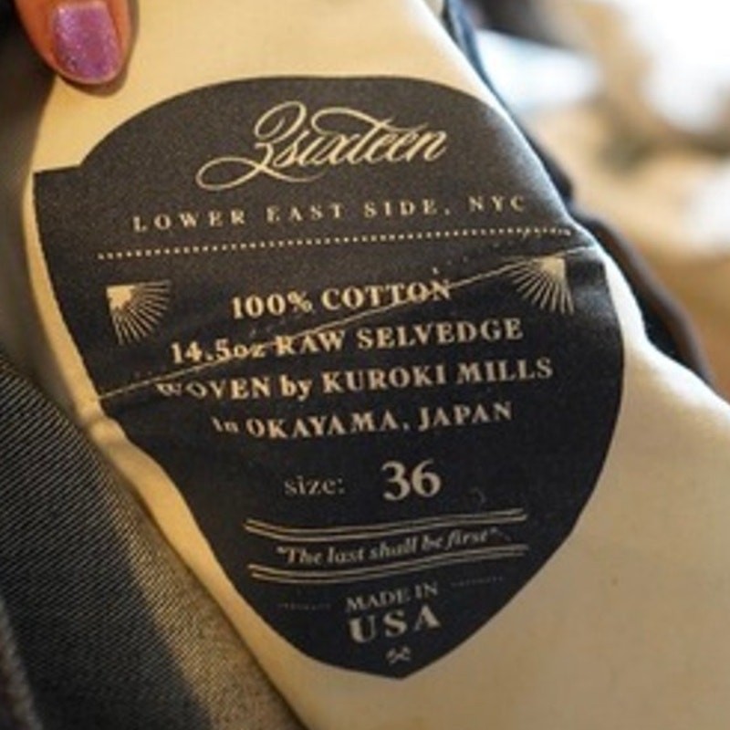 3Sixteen Straight Leg Jeans Japanese Selvedge Denim Mens SZ 36-repair see photos