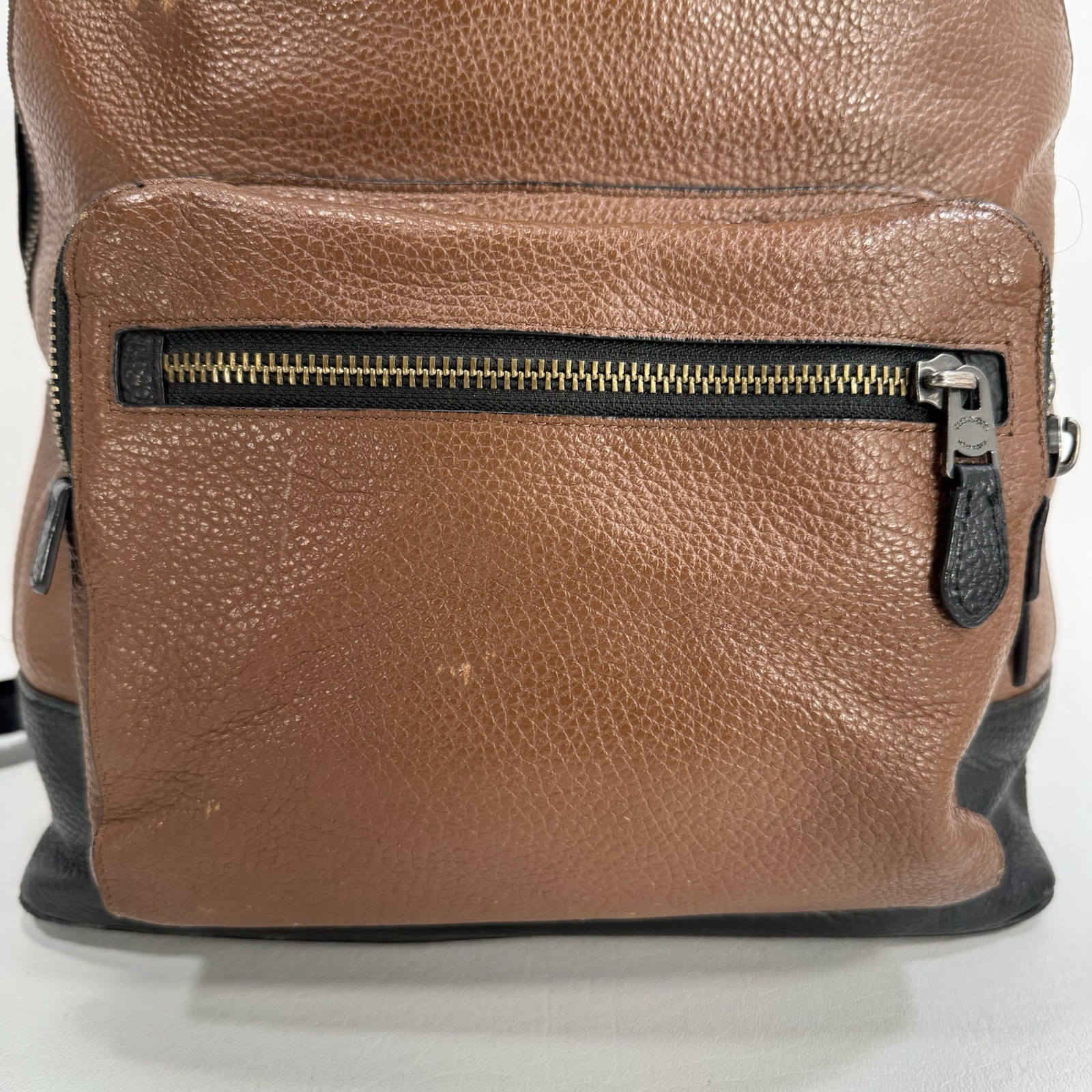Coach West Brown Pebbled Leather Laptop Backpack F37802 – See Details