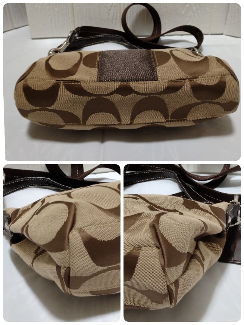 Excellent Condition COACH Signature 2way Shoulder Bag F19218 28a