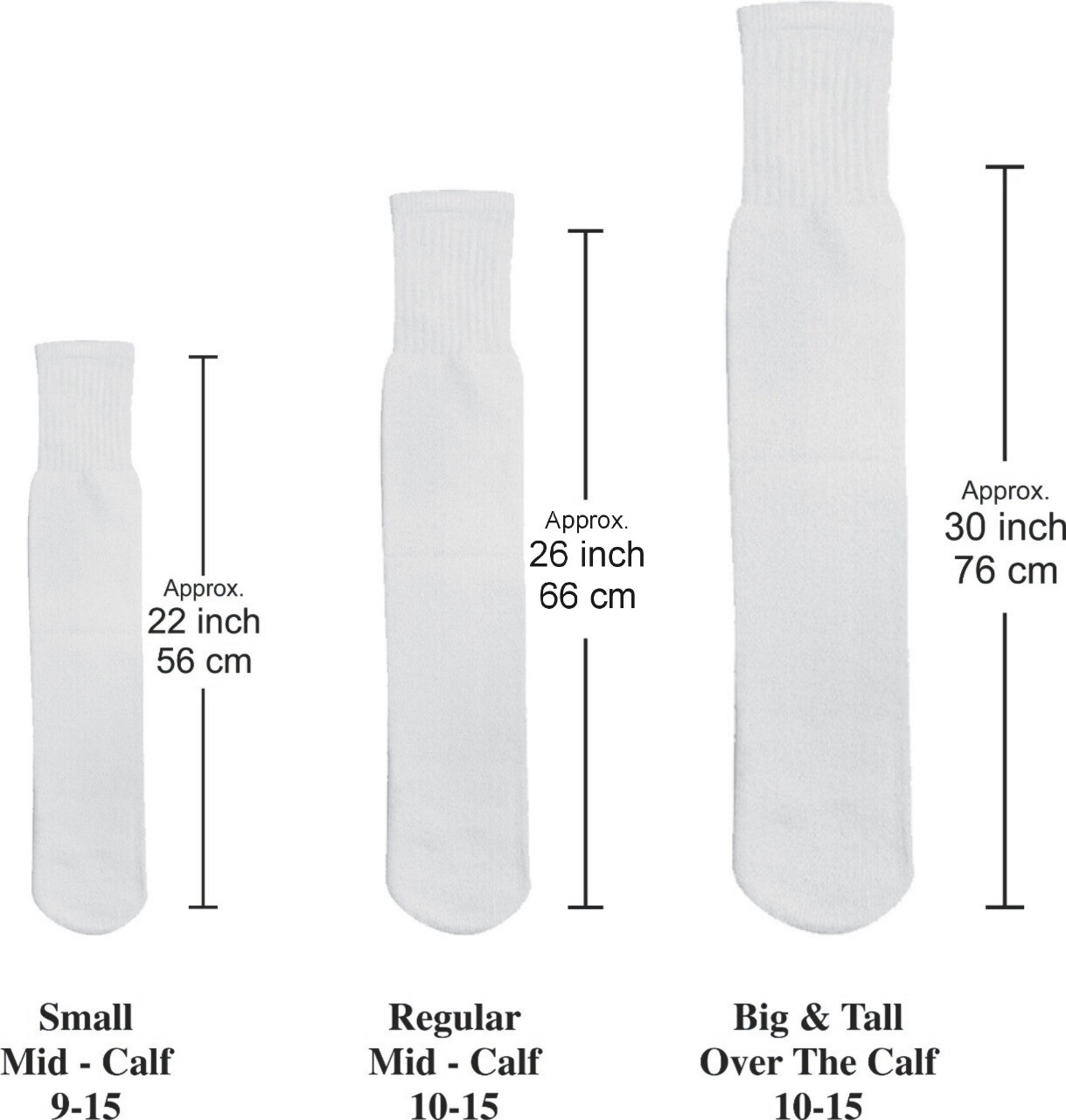 12 Paris Mens Cotton Athletic Sports Tube Socks 30″ Size Big & Tall 13-16 Long