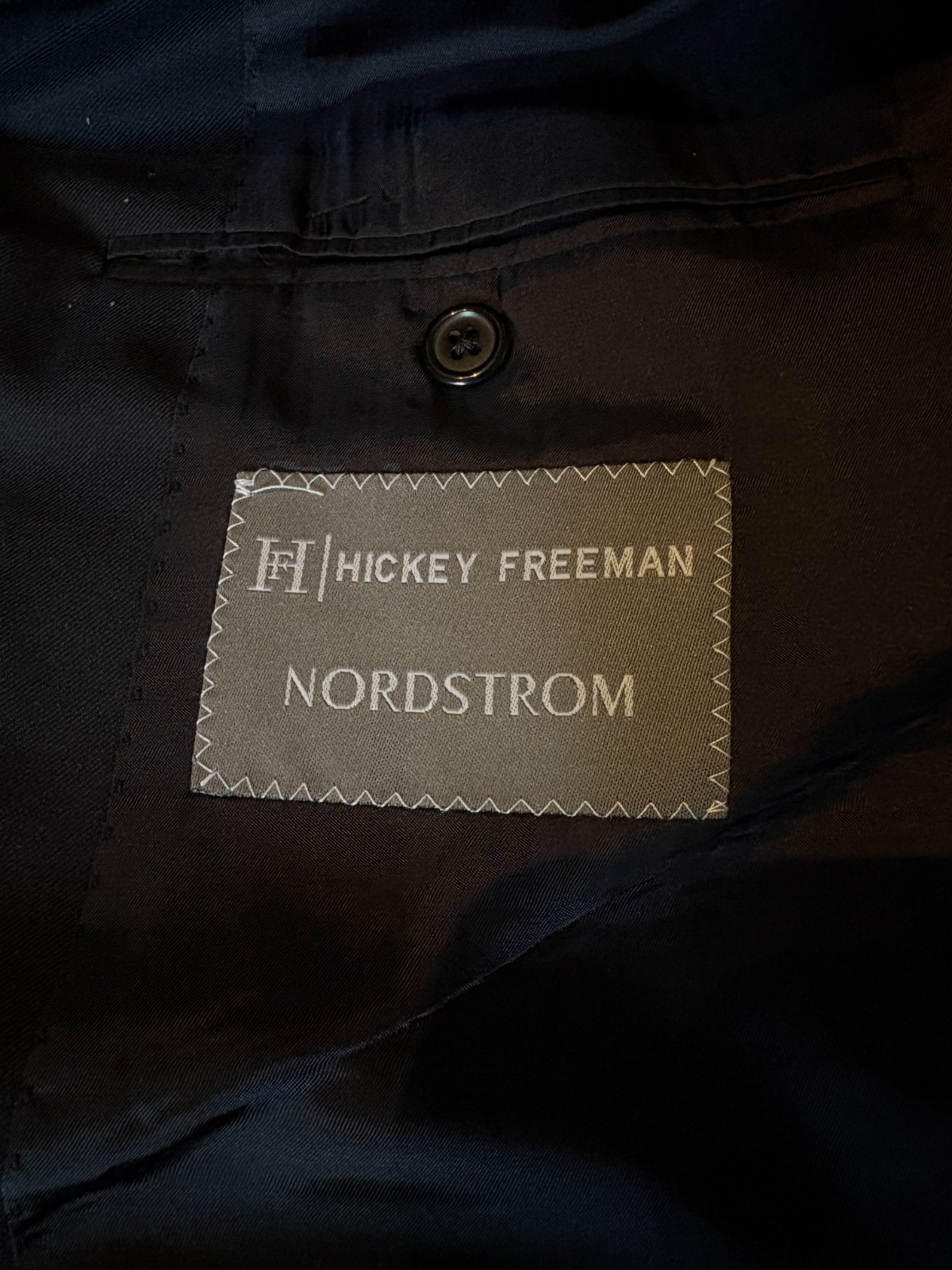 Hickey Freeman Navy S140’s Wool Blazer Jacket Men’s 48R Douglass Made in USA