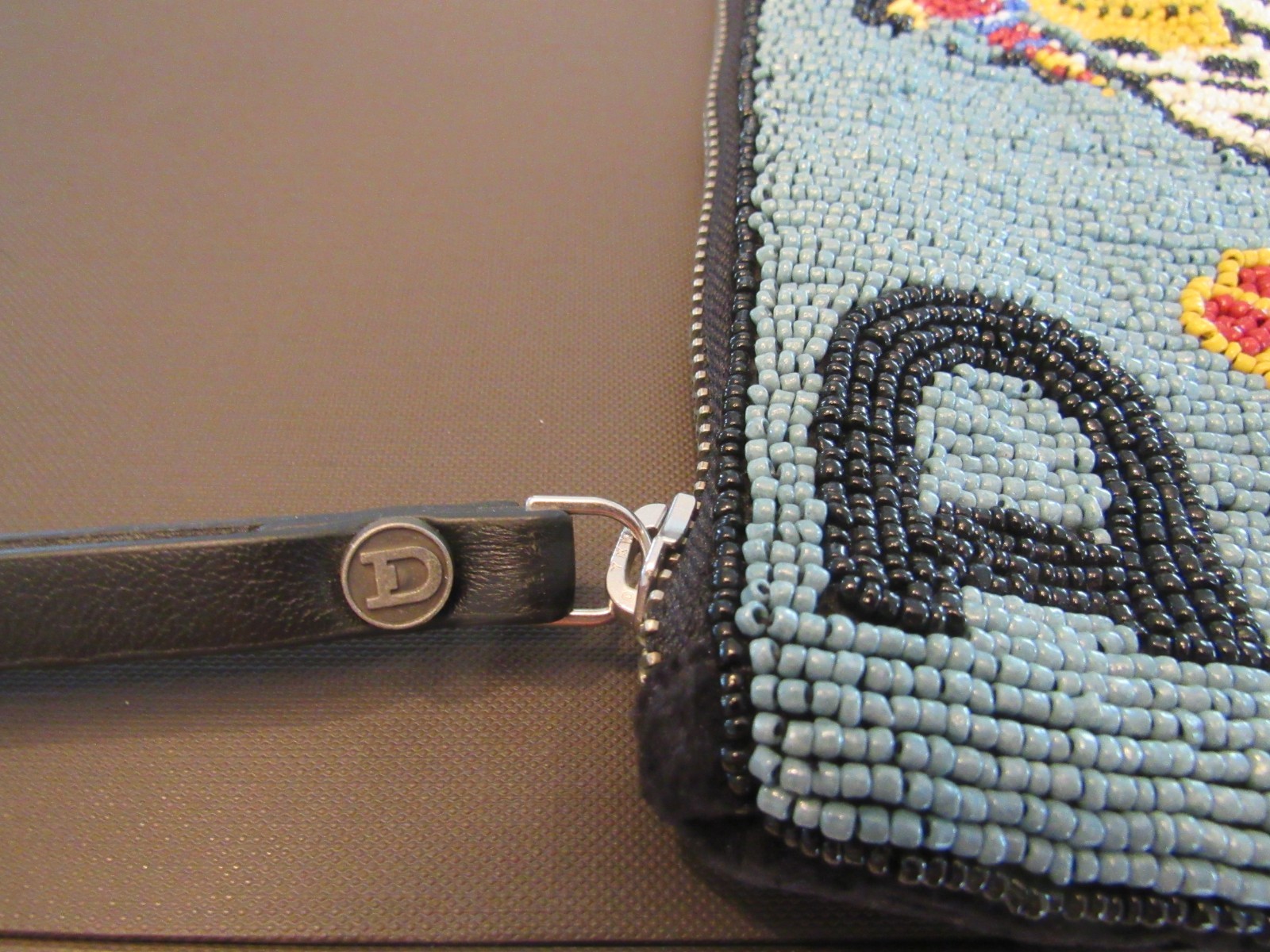 Double D Ranch Beaded Clutch EUC