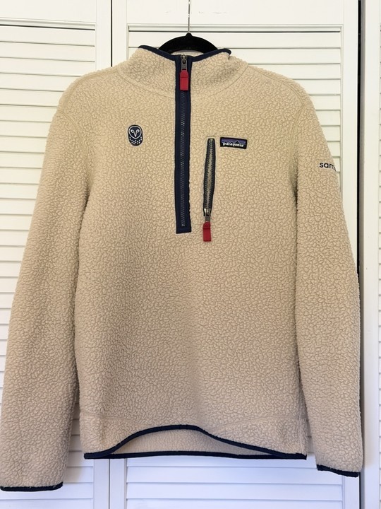 Patagonia Men’s Small Retro High Deep Pile Fleece Full Zip Oatmeal