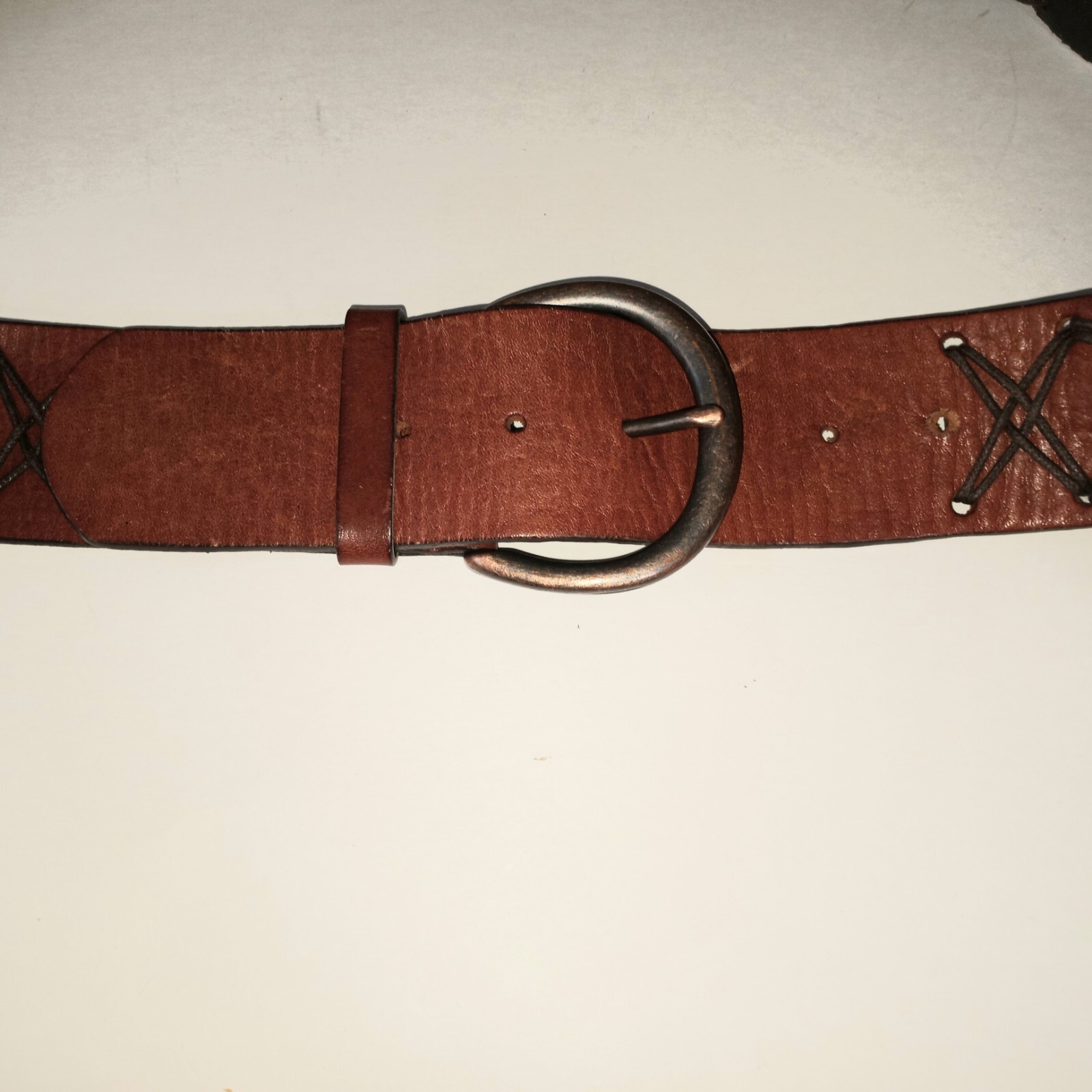 LEVIS XL Leather Belt “X” Design Length 46.5 inchs not including Buckle Levis