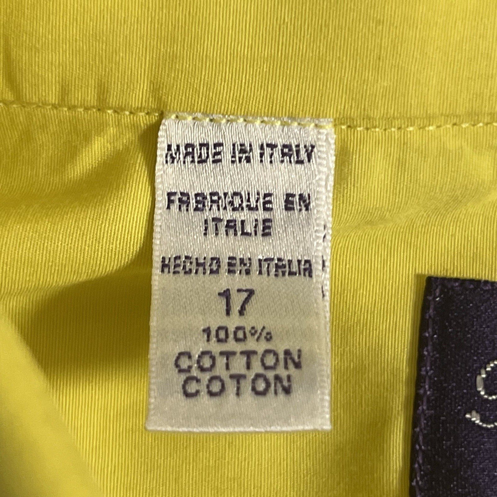Purple Label Ralph Lauren Yellow Button Up Long Sleeve Shirt SIZE EXTRA LARGE