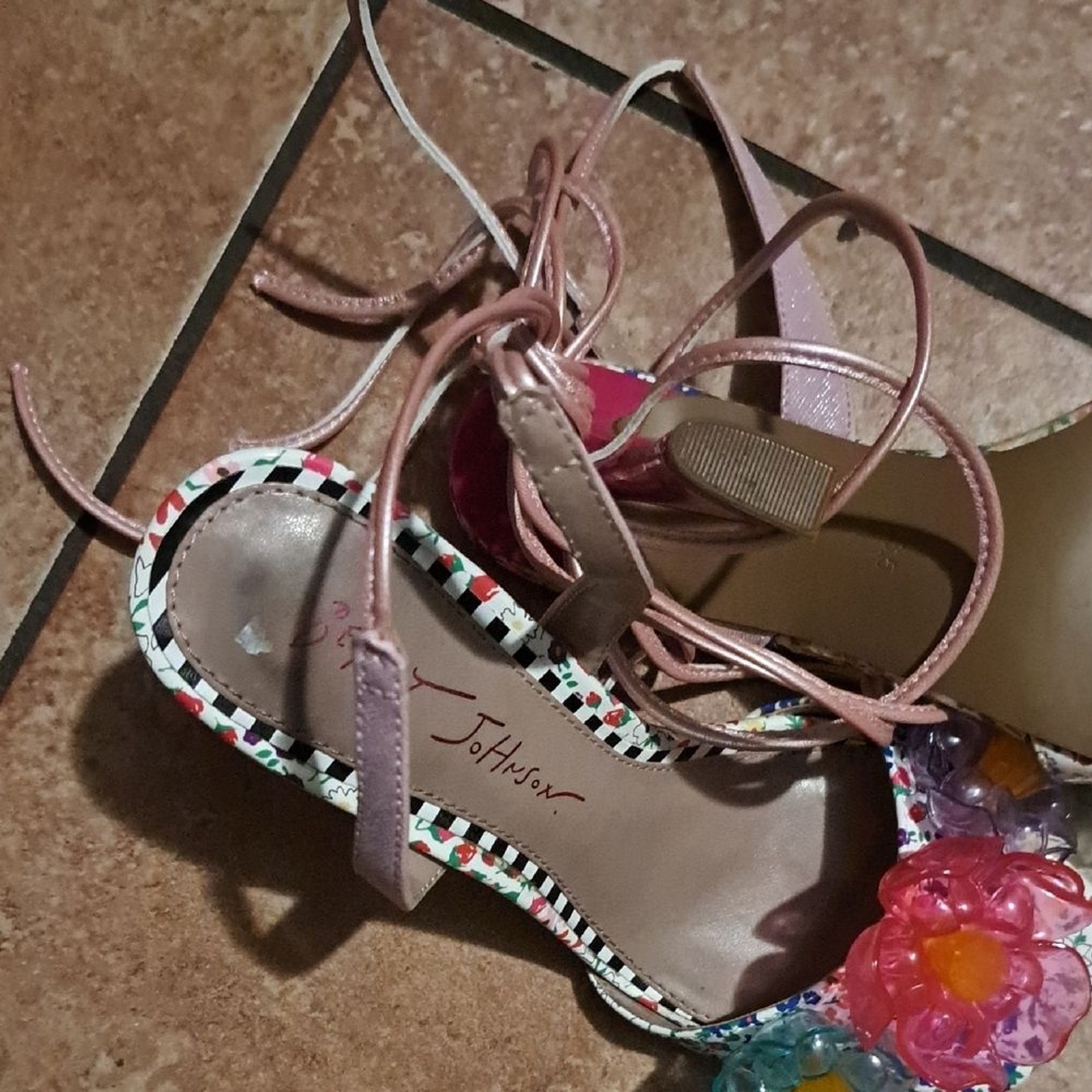 Betsey Johnson Multicolor Floral Heels