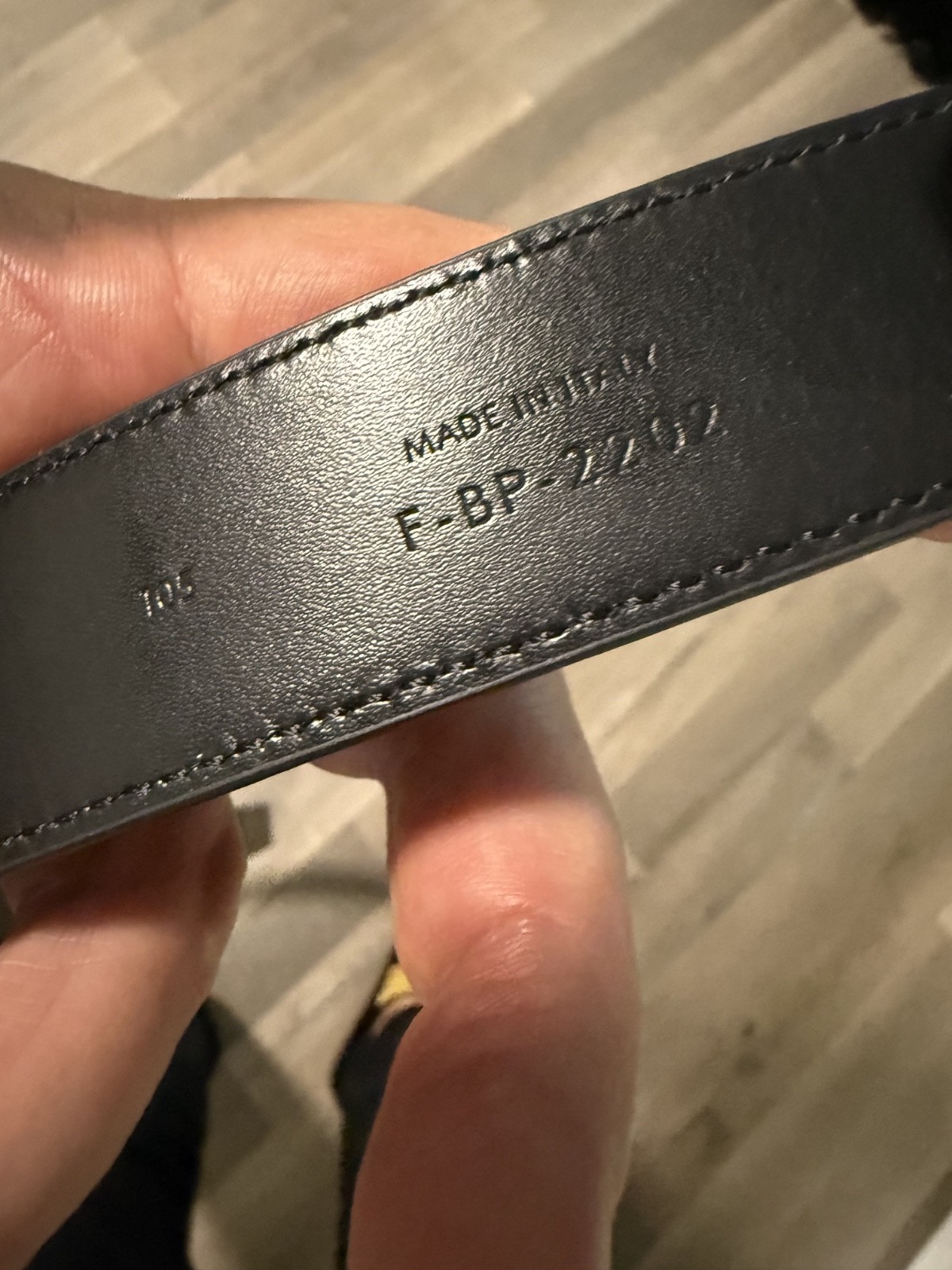 Celine Black Leather Triomphe Belt Size 105cm 38 inch waist Jean Belt.