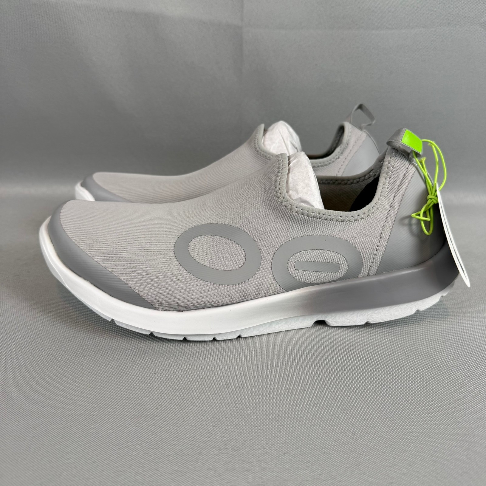 Oofos OOmg Sport Recovery Sneakers Mens 9 Slate Fade Gray Slip-On Light New NIB