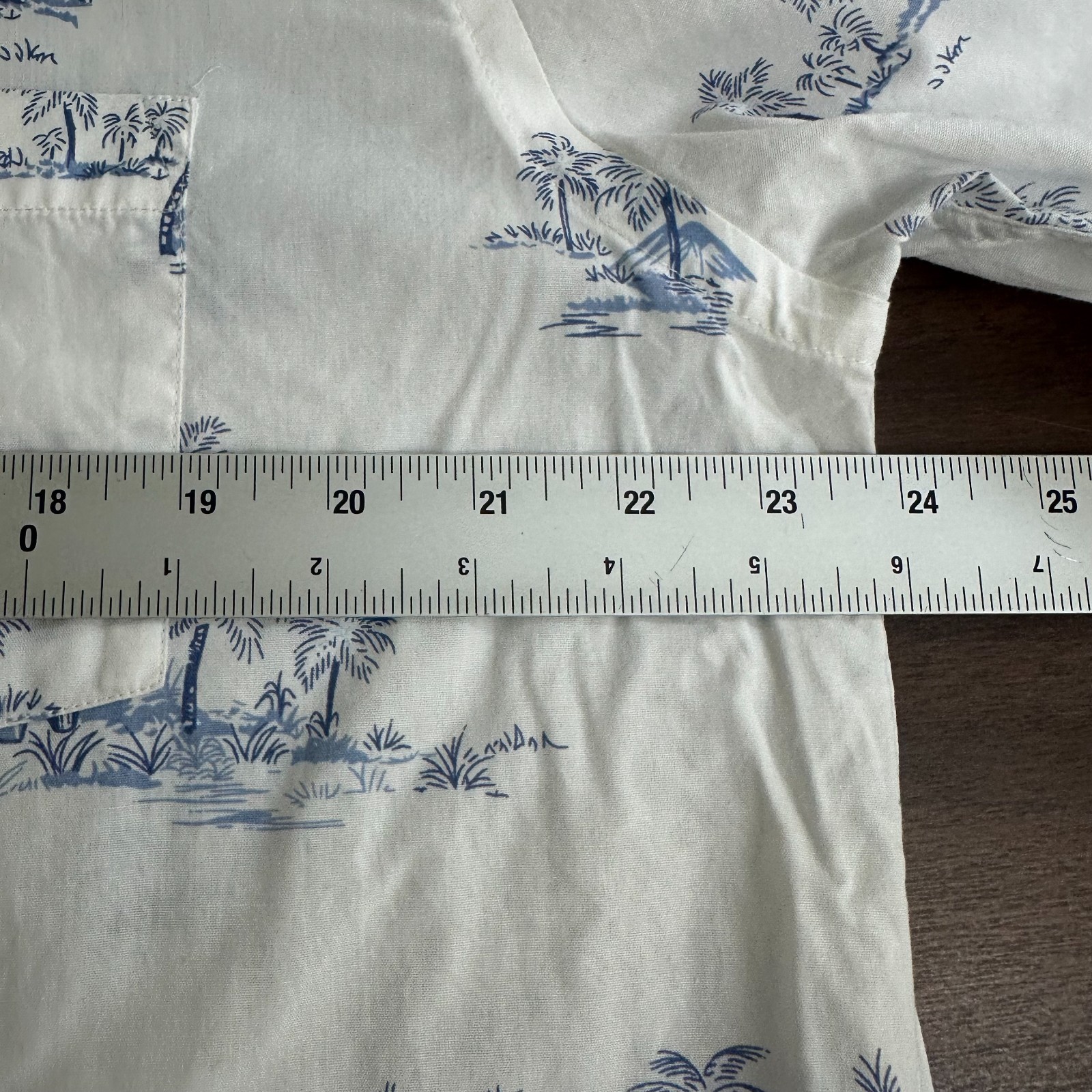 Brooks Brothers Hawaiian Camp Loop Shirt Blue Palm Tree Surfboard Regent Mens L