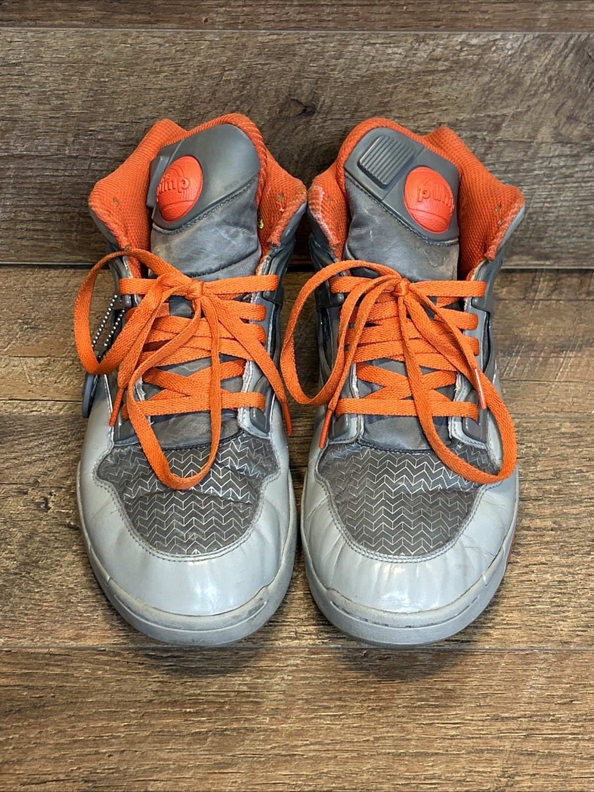 Reebok Pump Omni Lite Hexalite J12467-Gray/Orange-Size 10