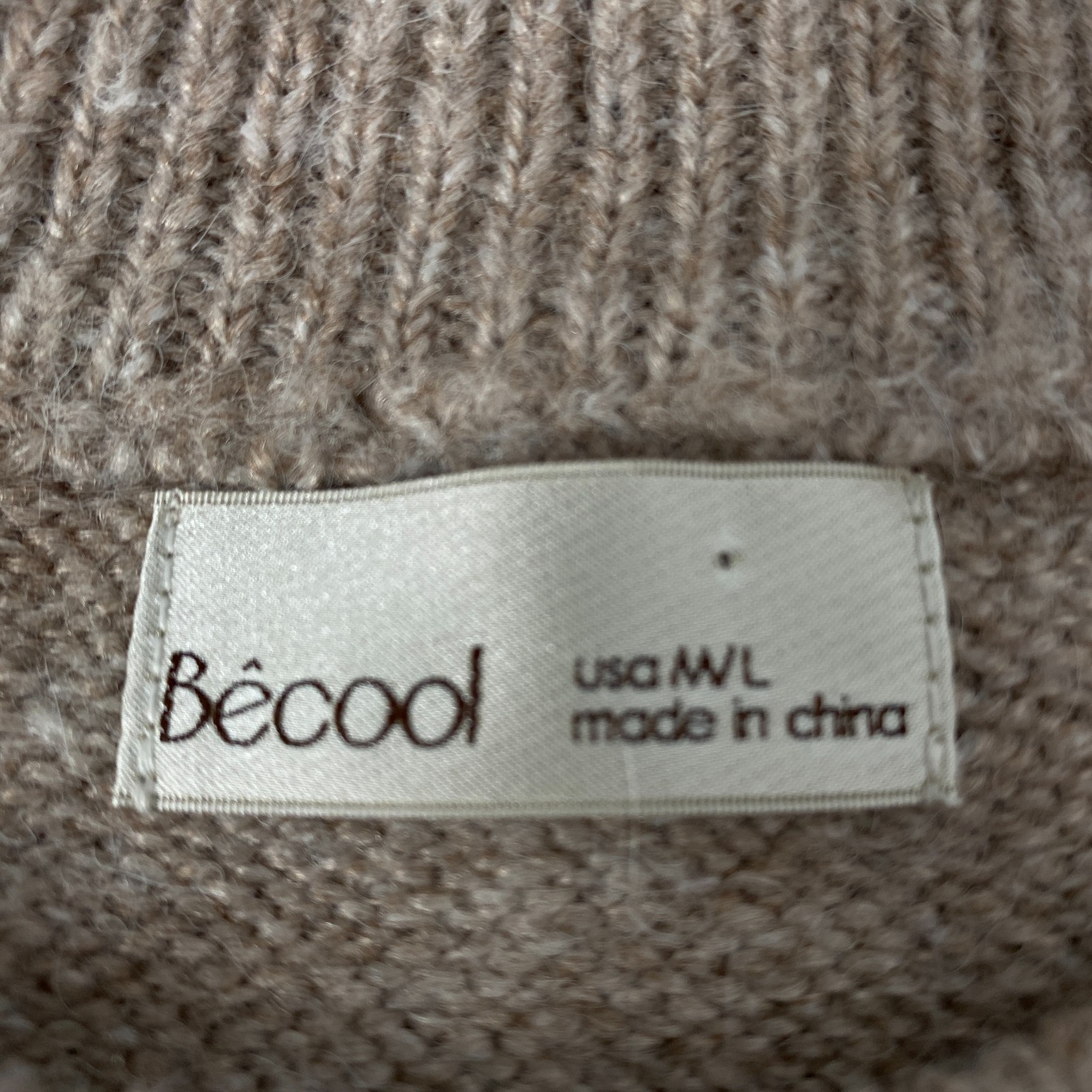 BeCool Stripe Sweater Chuncky Knit Sz M/L Wool Poly Nylon Blend Soft Coastal
