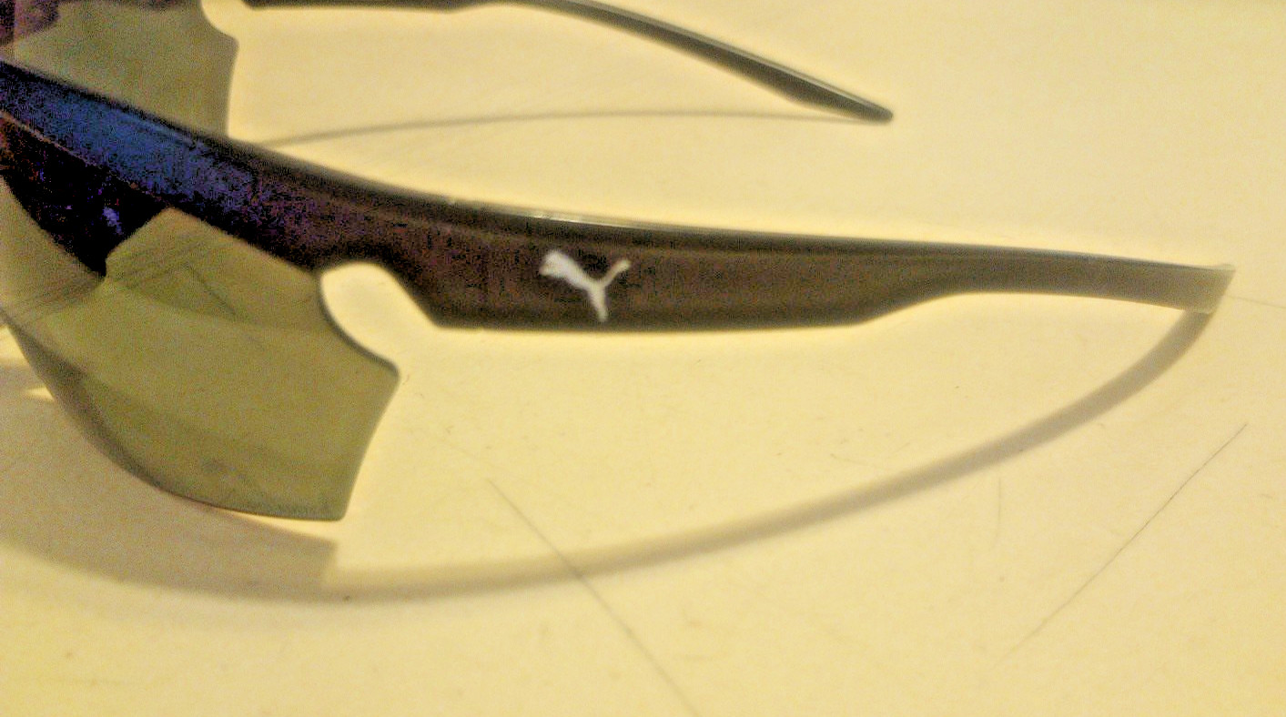 PUMA Wrap Sunglasses Sports PU0005SCOS 001 72-12-130 BLACK Polarized